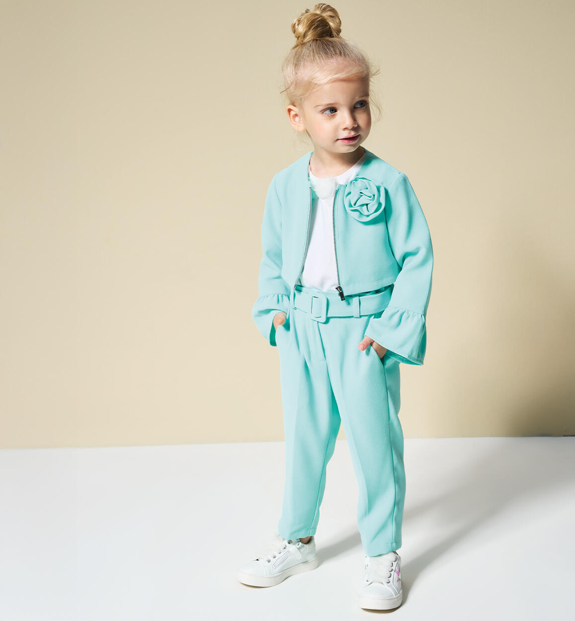 Pantaloni eleganti bambina VERDE Sarabanda