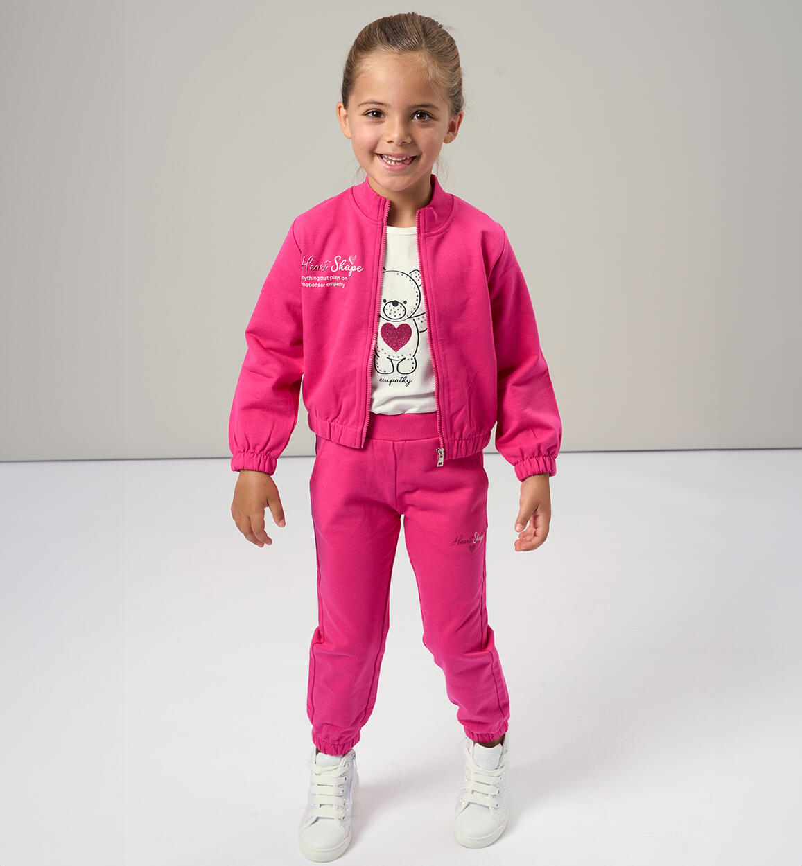 Pantaloni felpa bambina FUCSIA iDO