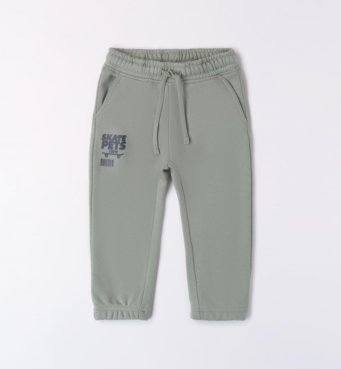 Pantaloni felpati bambino VERDE iDO