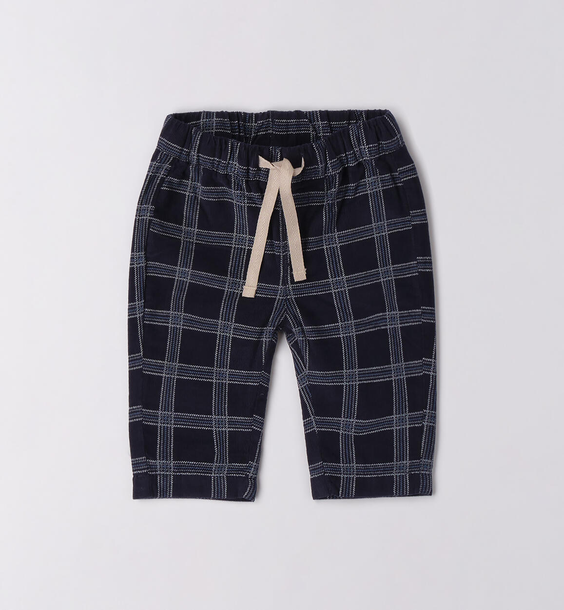 Pantaloni neonato a quadri BLU iDO
