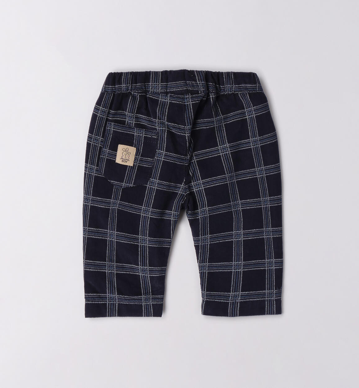 Pantaloni neonato a quadri NAVY-AZZURRO-6BSF - 0224F06800