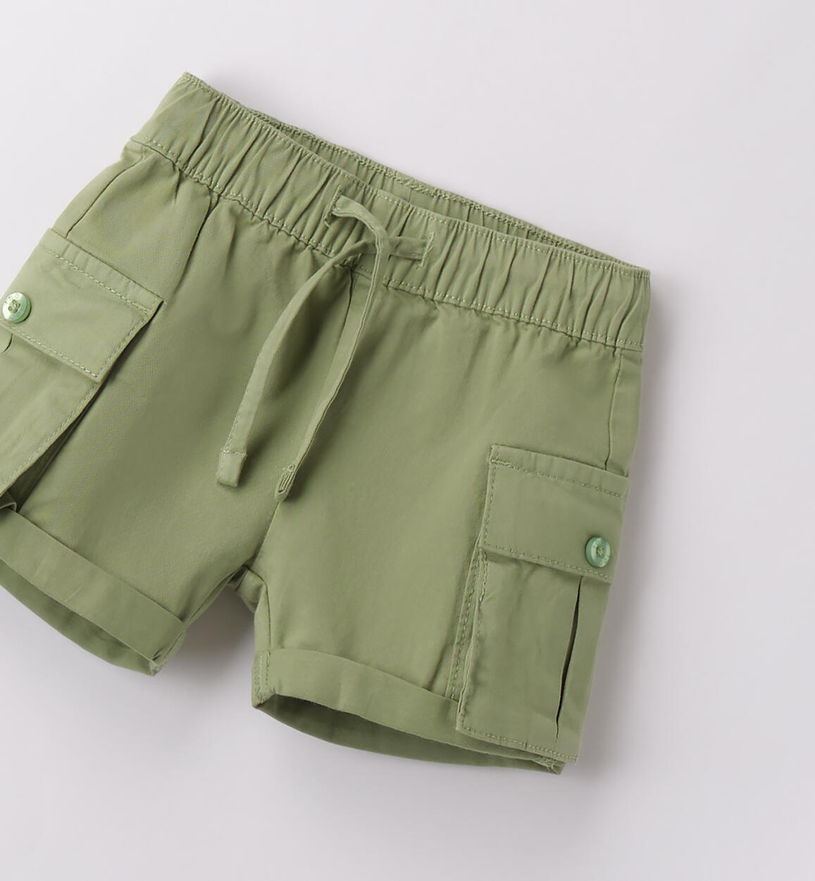 Pantaloni neonato corti VERDE OLIVA-4911 - 0234B17400