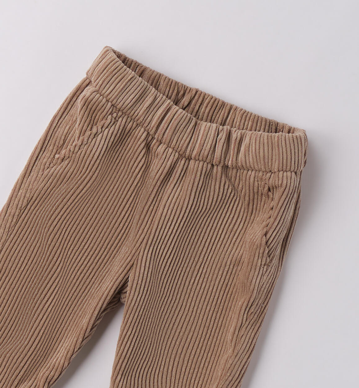 Pantaloni neonato velluto TORTORA -0928 - 0224F07200