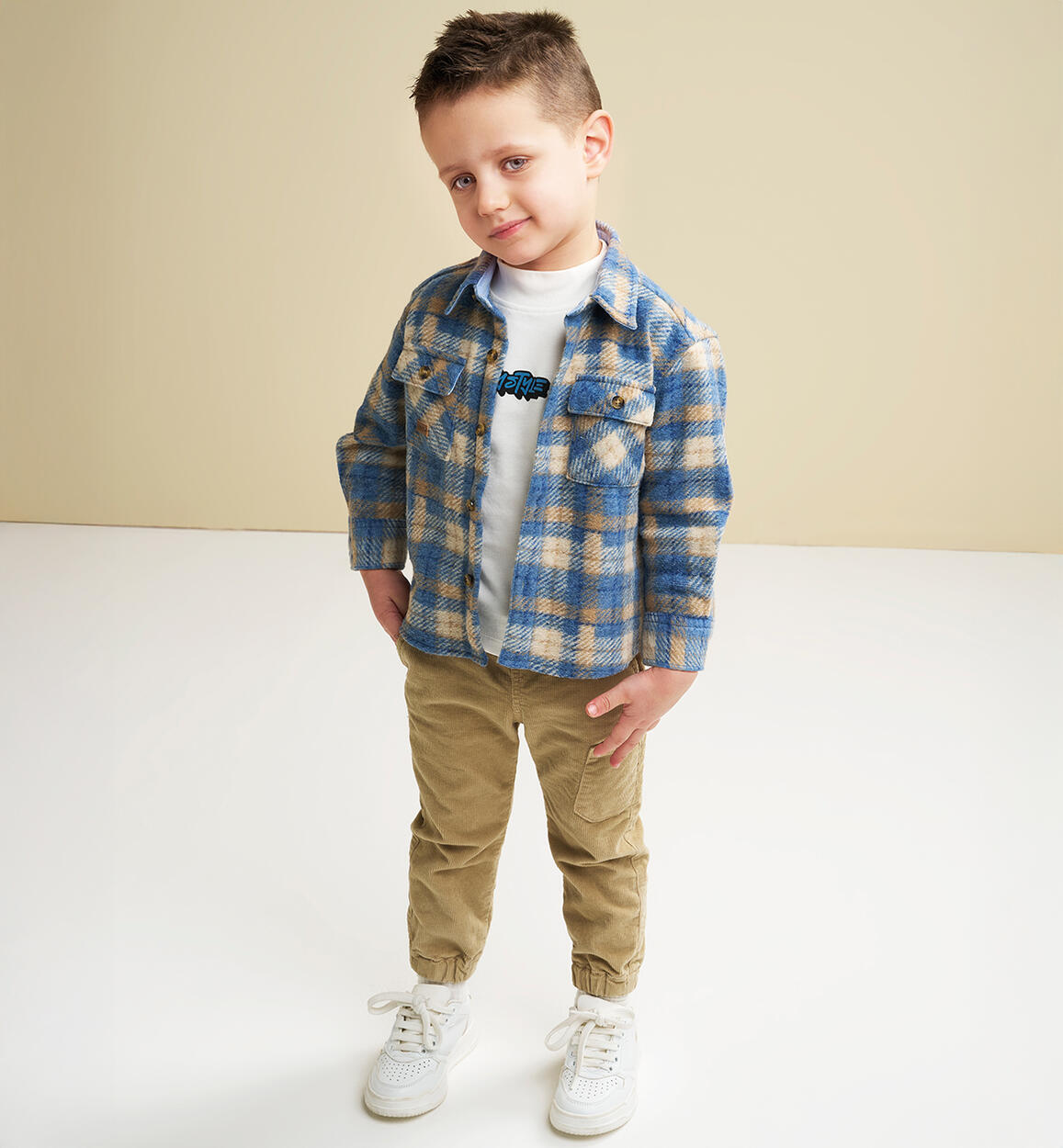 Pantaloni per bambino BEIGE iDO