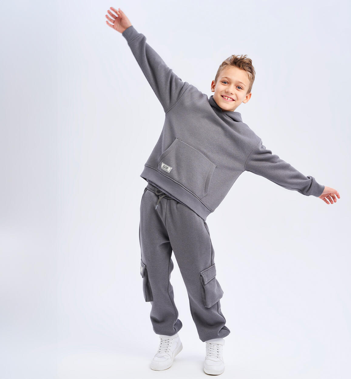 Pantaloni ragazzi modello unisex GRIGIO iDO