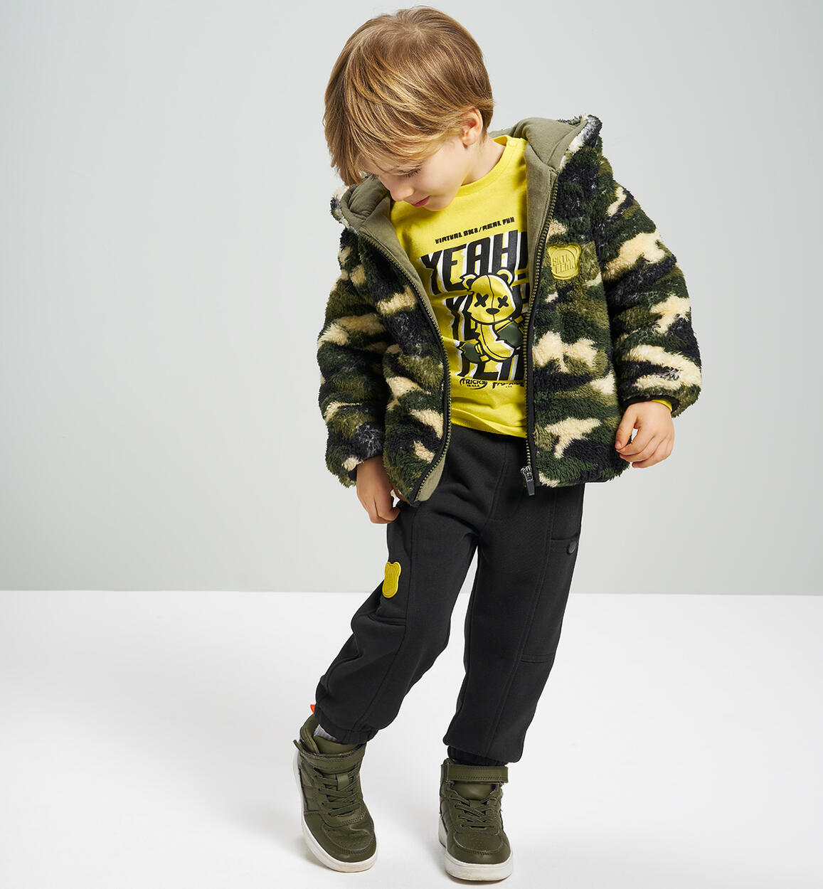 Pantaloni sportivi bambino NERO iDO