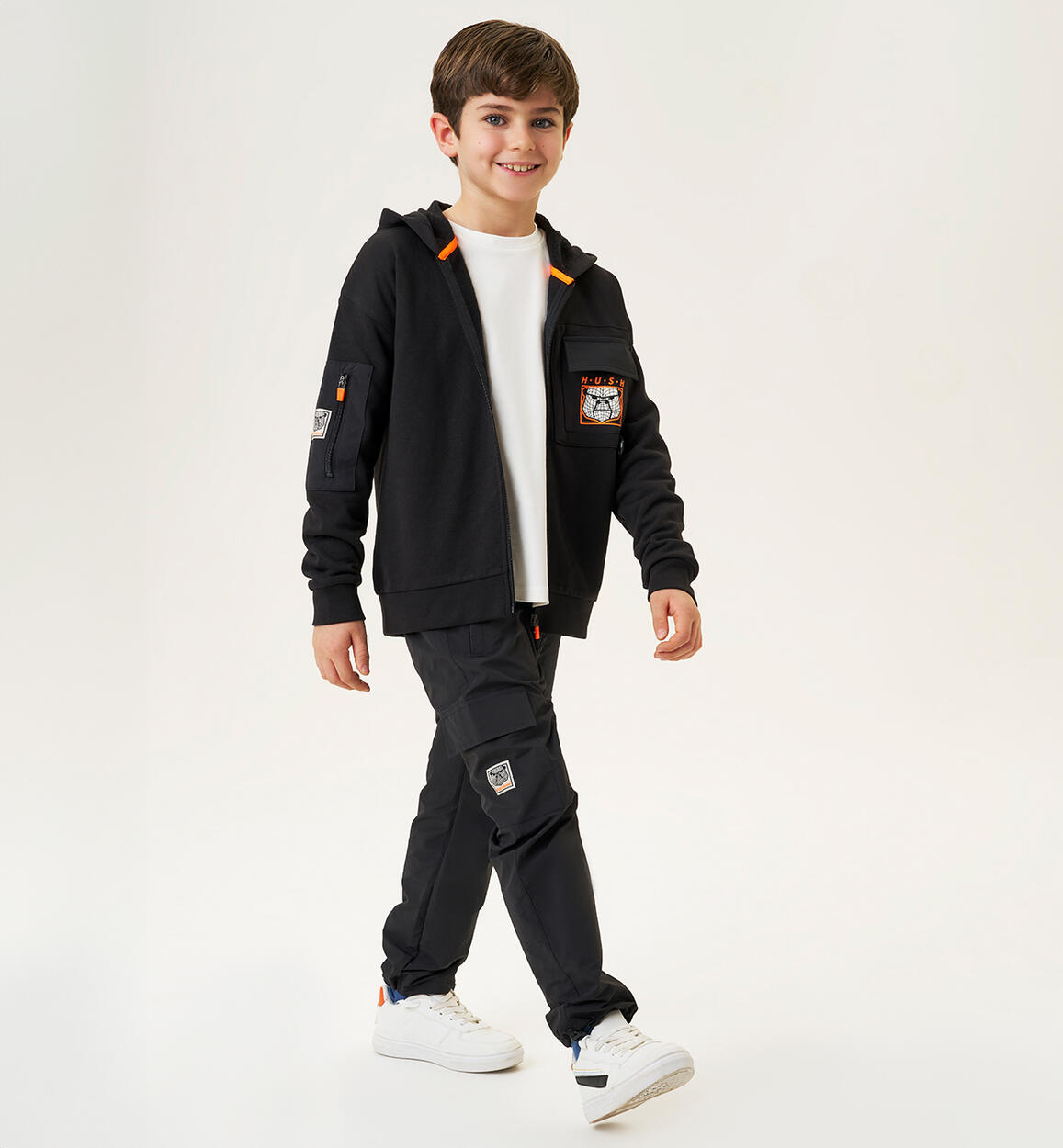 Pantaloni sportivi per ragazzo NERO iDO