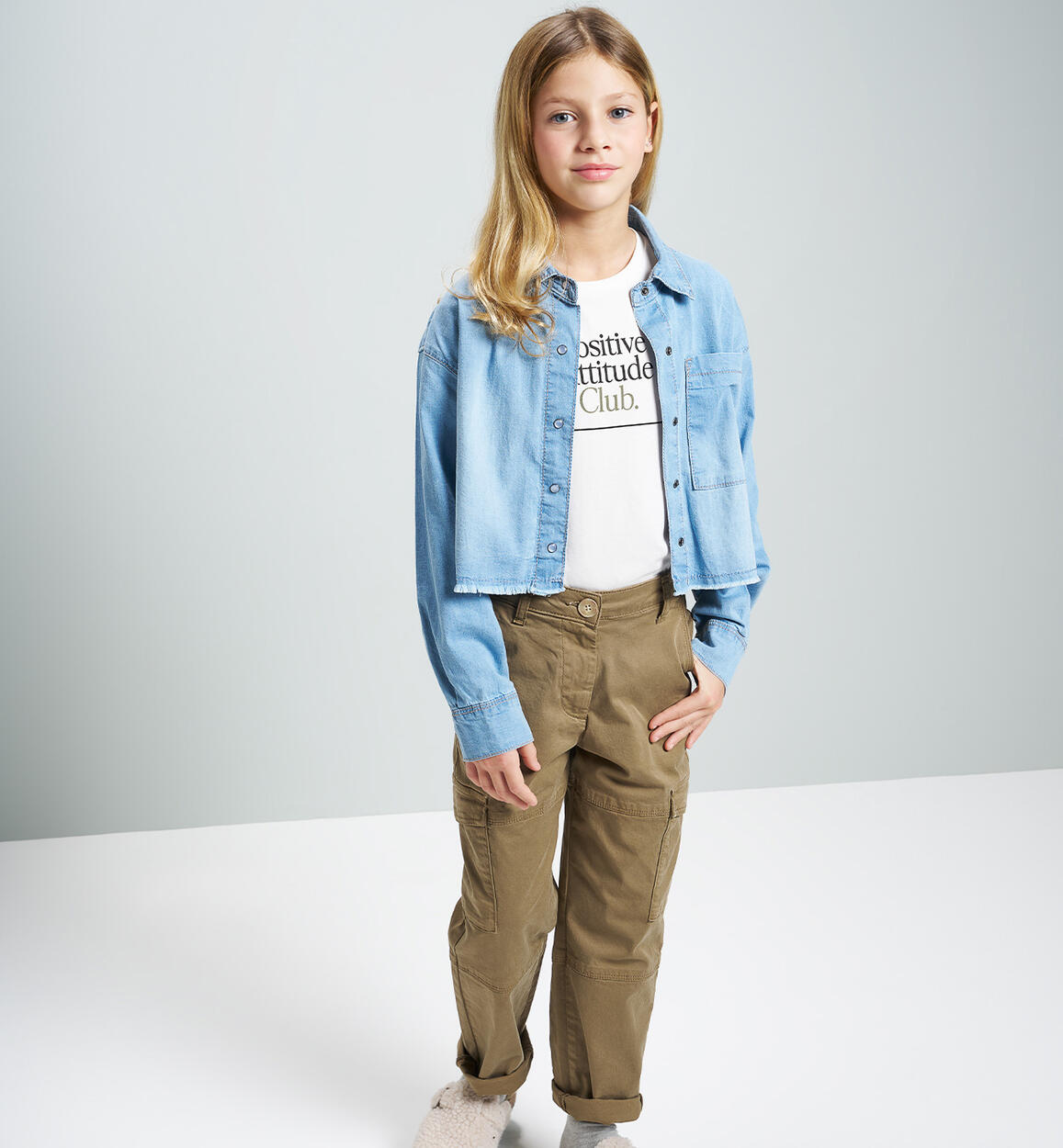 Pantaloni sportivi ragazza VERDE iDO