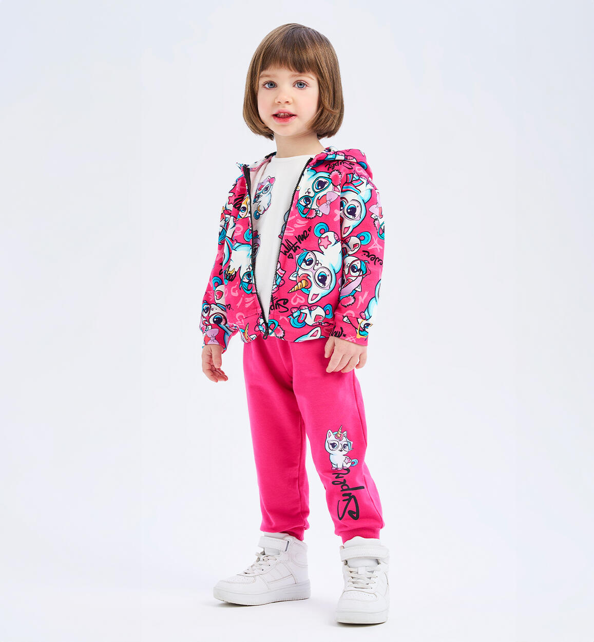 Pantaloni tuta bambina FUCSIA iDO