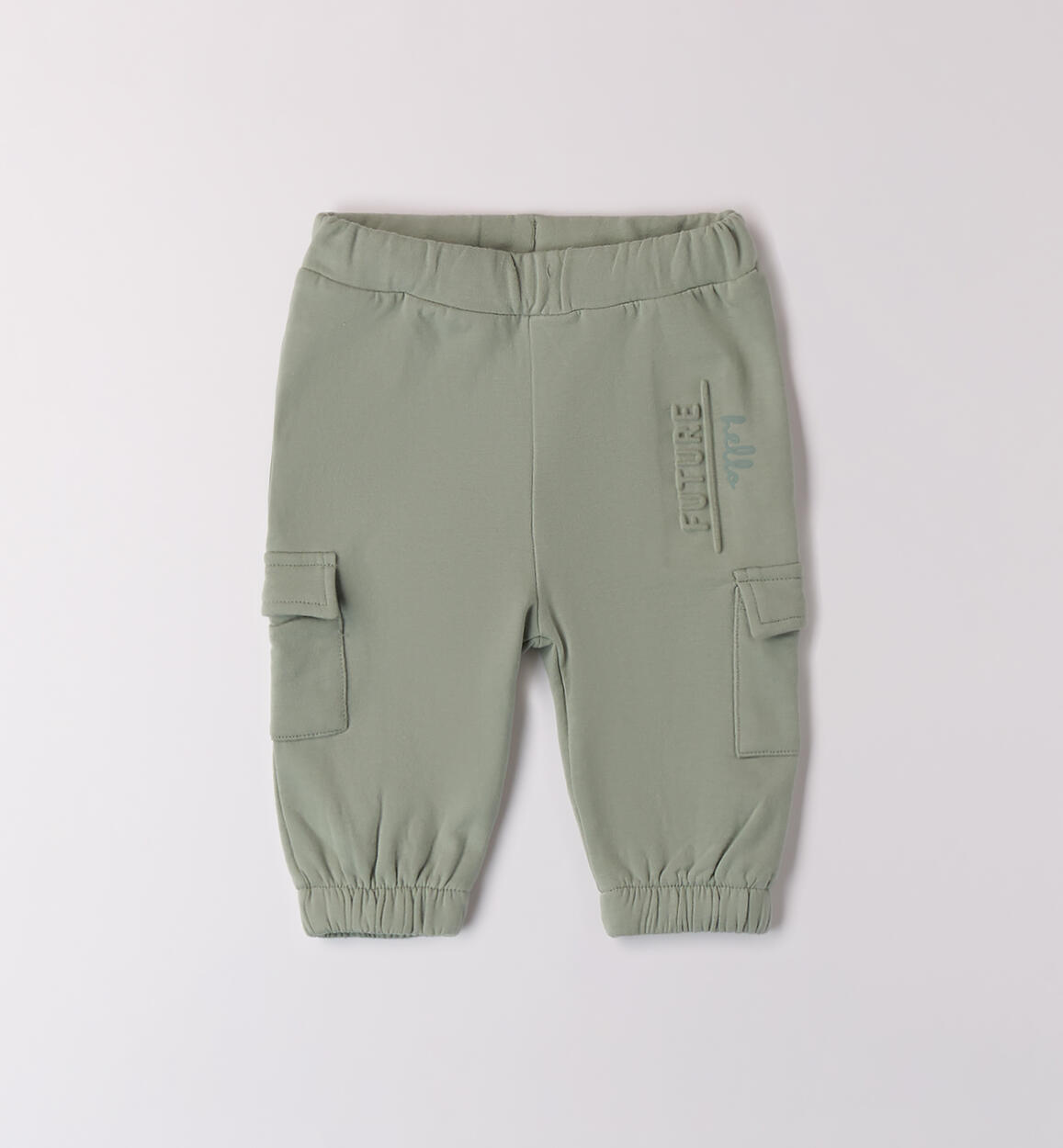 Pantaloni tuta bimbo cotone VERDE iDO