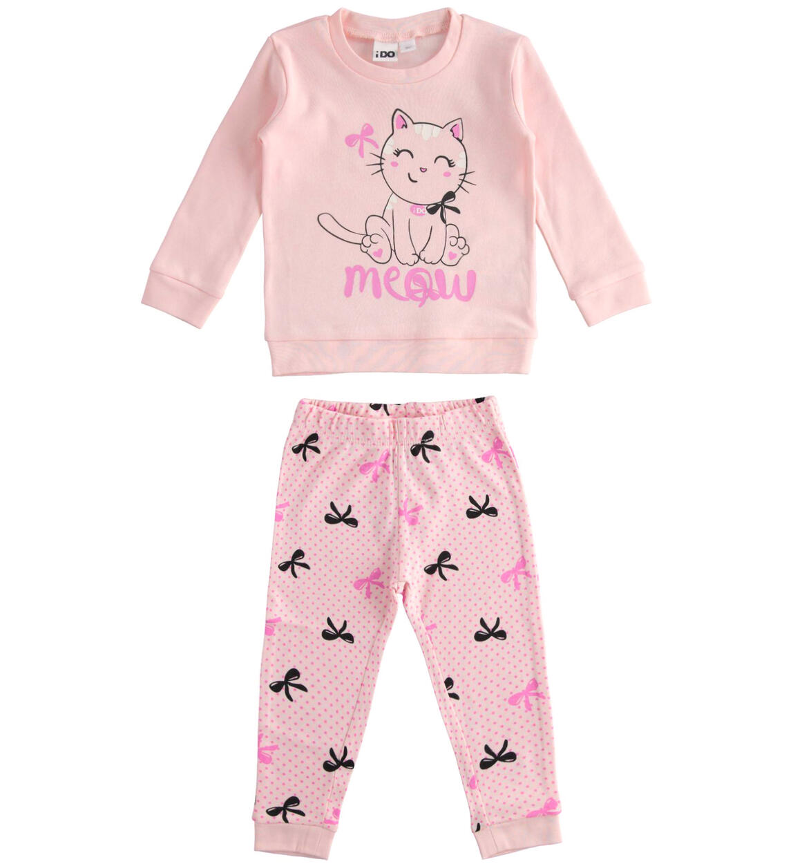 Cotton pyjamas for girls from 12 months to 12 years iDO PINK iDO