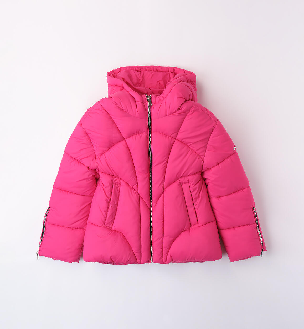 Piumino imbottito per ragazza FUCSIA iDO