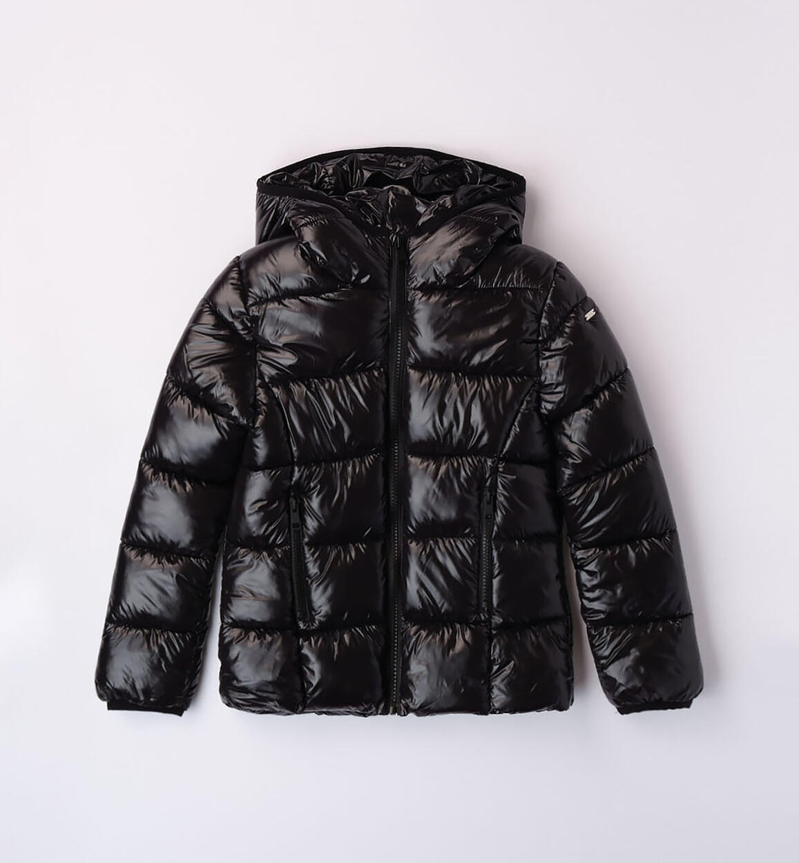 iDO 200-gram down jacket for girls from 8 to 16 years  BLACK iDO