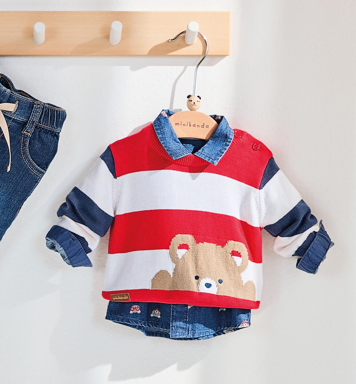 Pullover neonato Minibanda ROSSO Minibanda