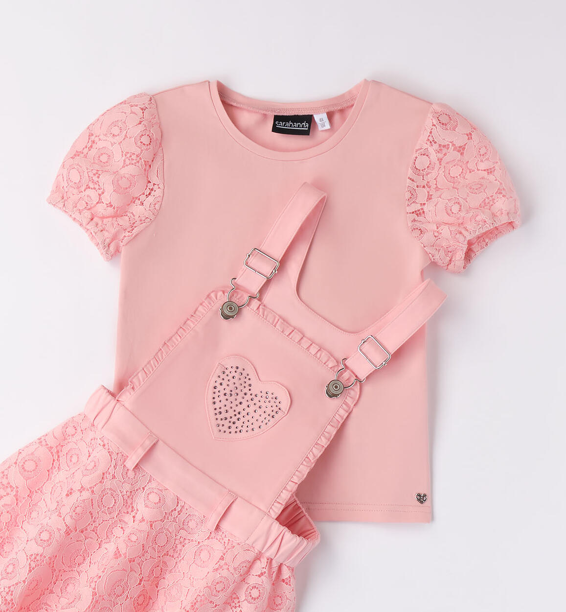 Salopette e t-shirt bambina  PINK DOLPHINS-2775 - 1860824400