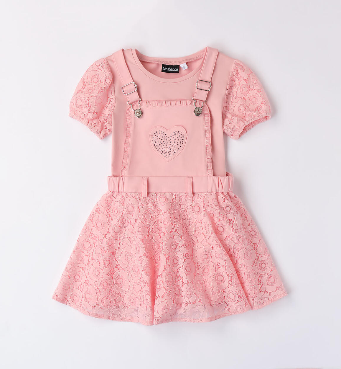 Salopette e t-shirt bambina  PINK DOLPHINS-2775 - 1860824400