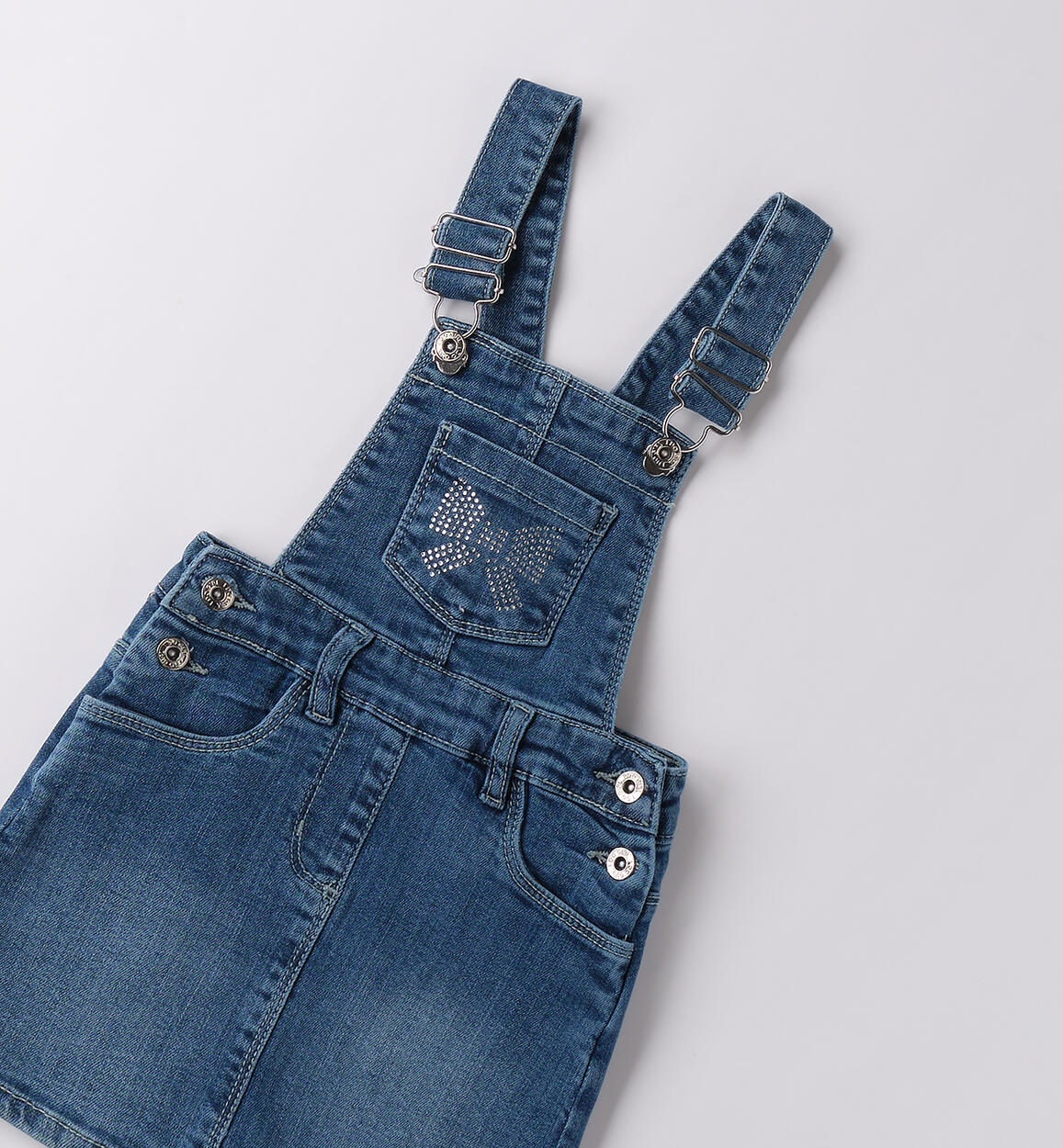 Salopette gonna bambina STONE WASHED CHIARO-7400 - 1644B38100