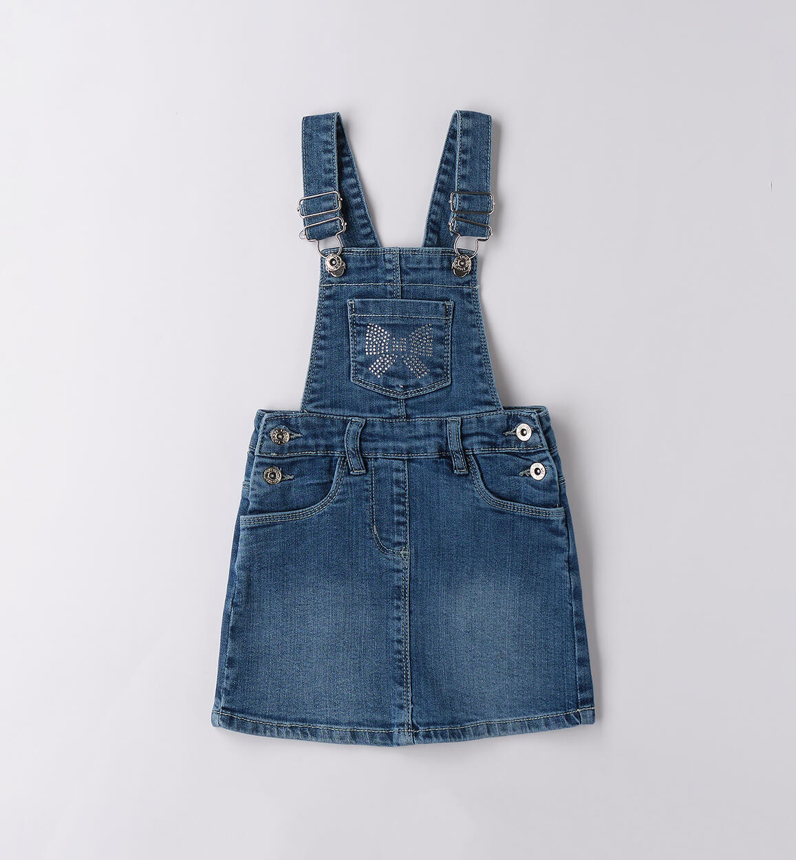 Salopette gonna bambina STONE WASHED CHIARO-7400 - 1644B38100