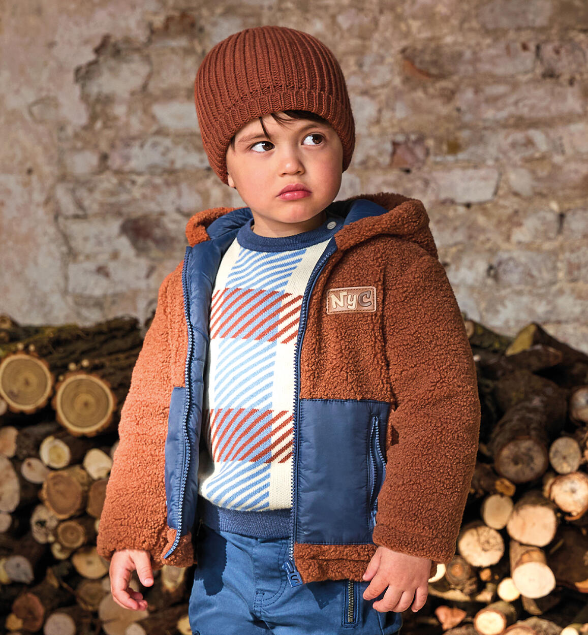 Sciarpa e cappello bambino MARRONE Sarabanda