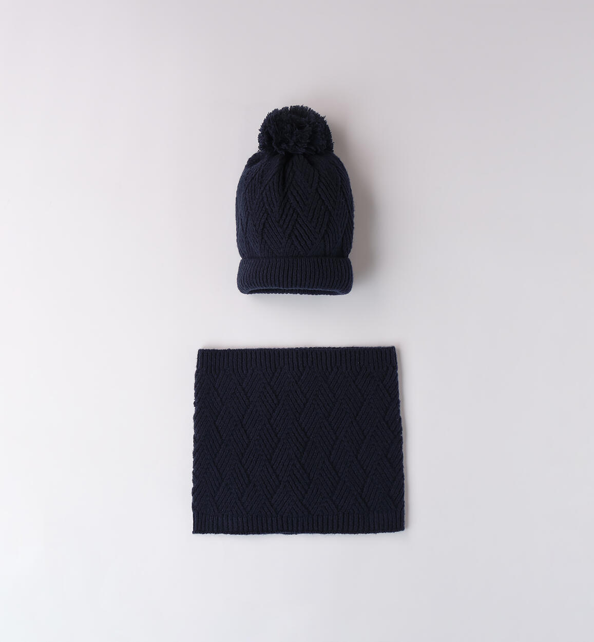 Sciarpa e cappello bambino BLU iDO