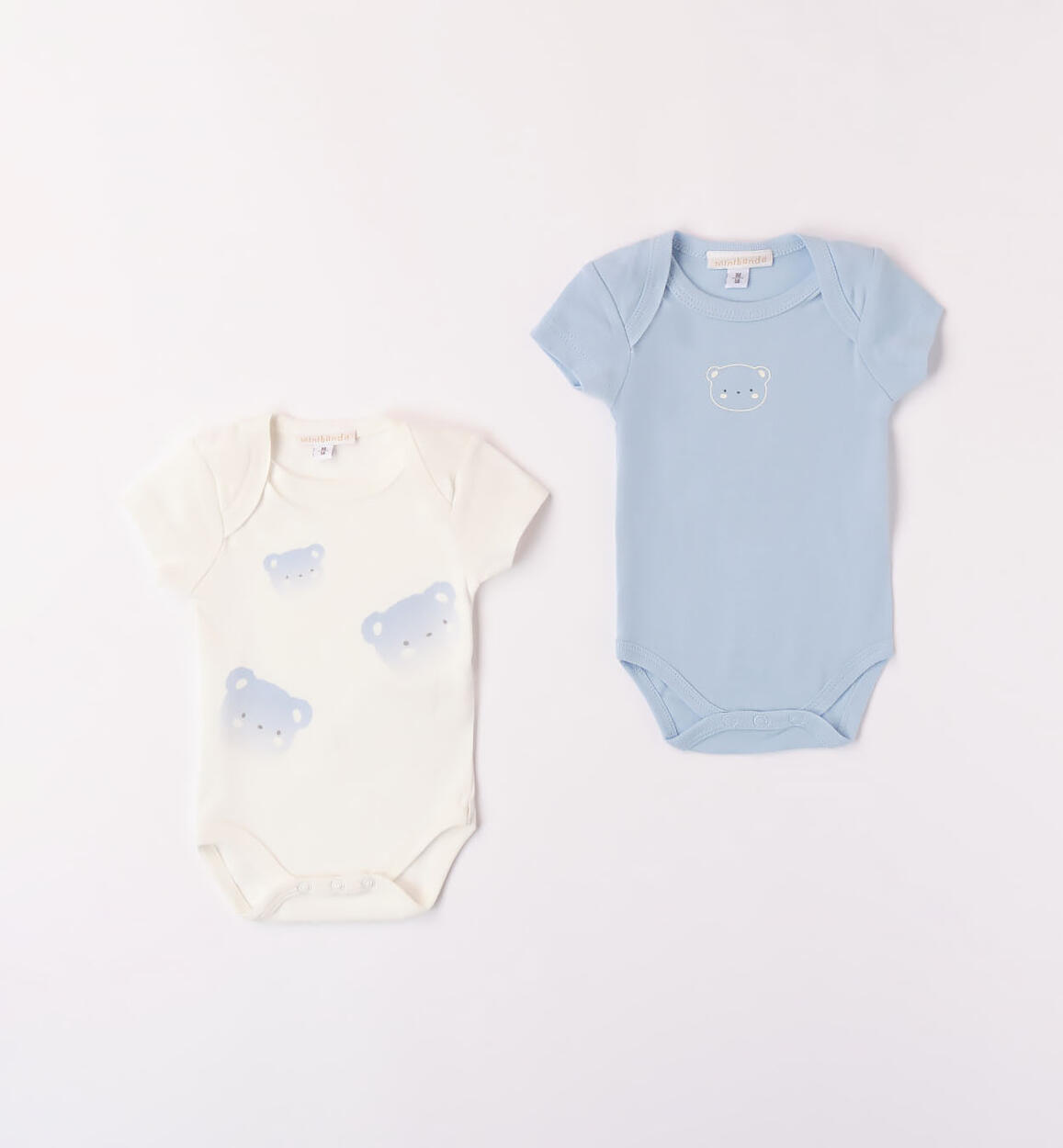 Set body neonati 100% cotone AZZURRO Minibanda