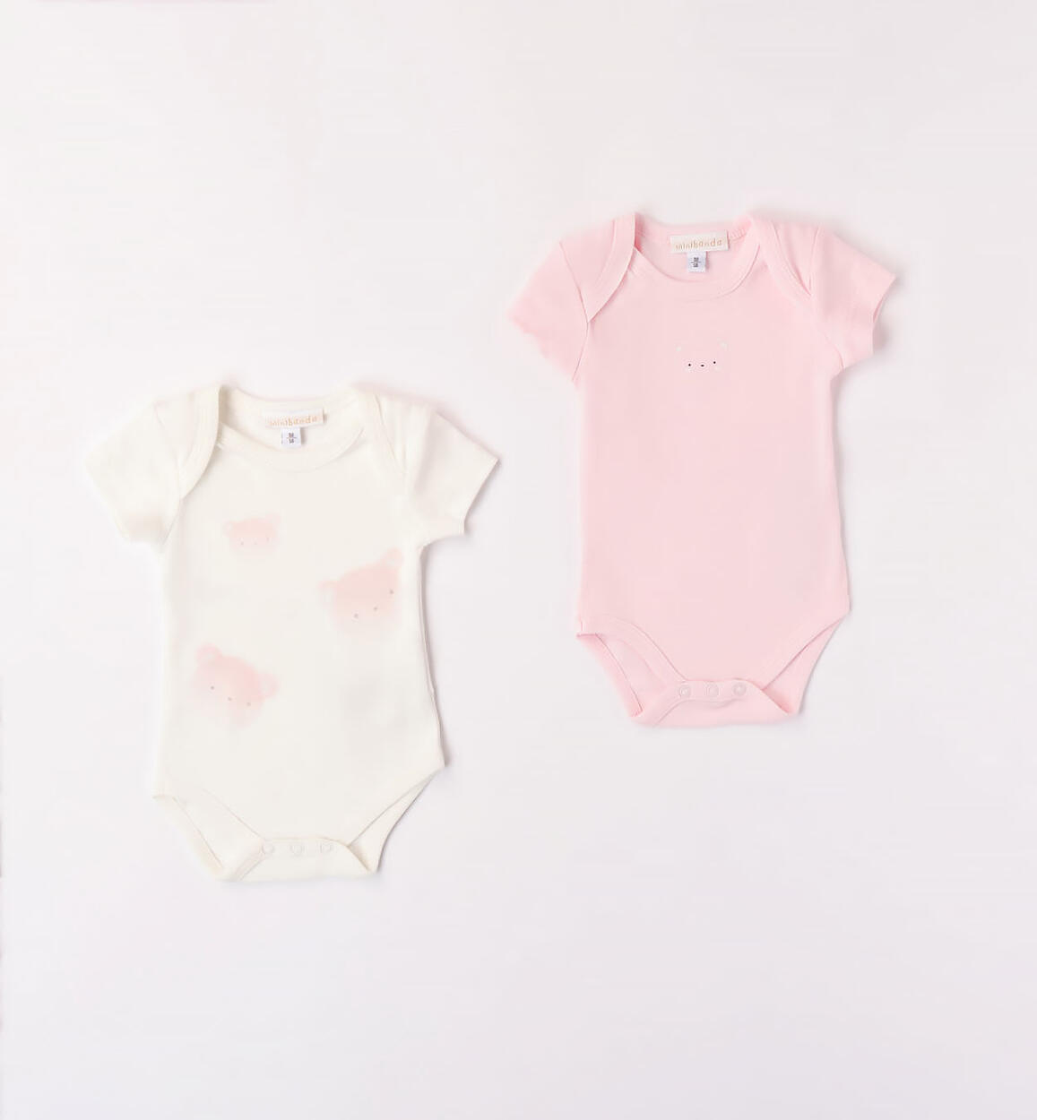 Set body neonati 100% cotone ROSA Minibanda