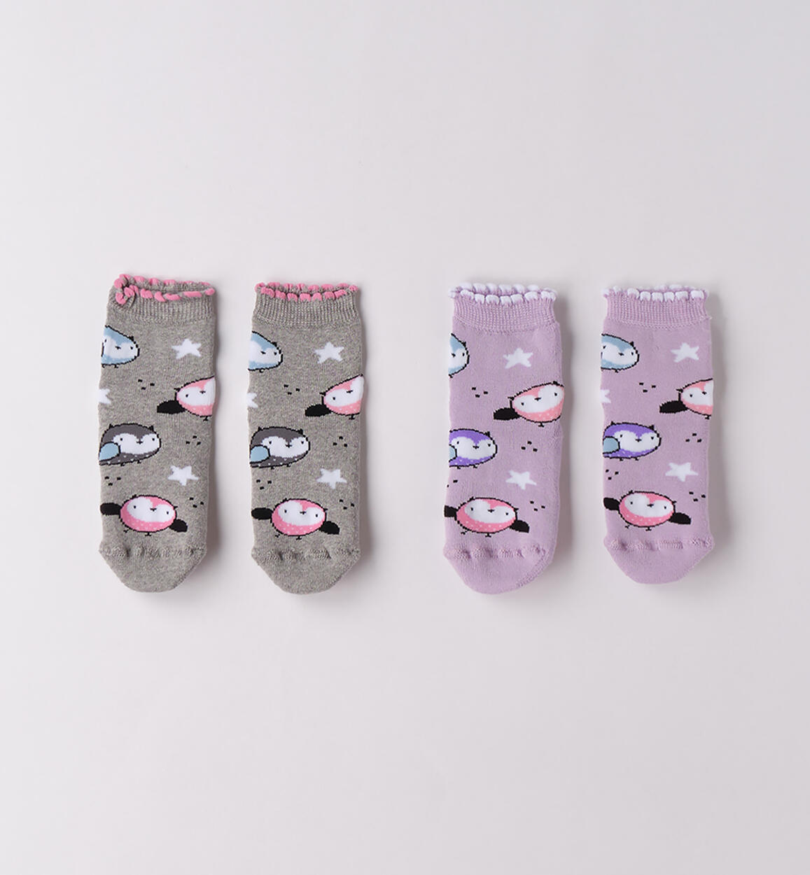 Set calze antiscivolo bambina GRIGIO iDO