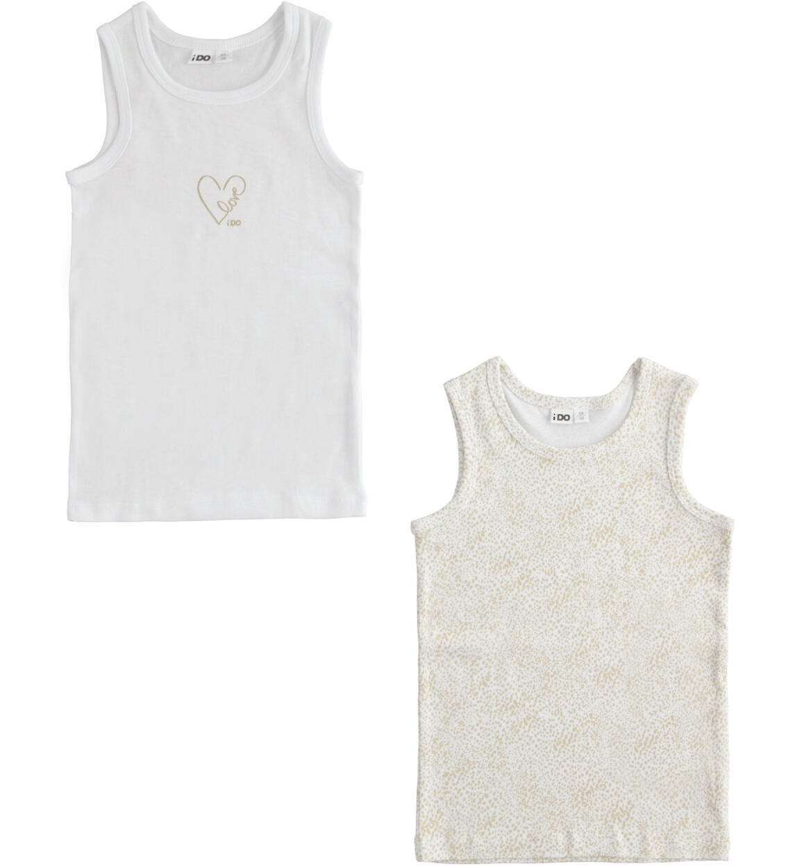Girl cotton tank top set  for girls from to 3 to 14 years by iDO BEIGE iDO