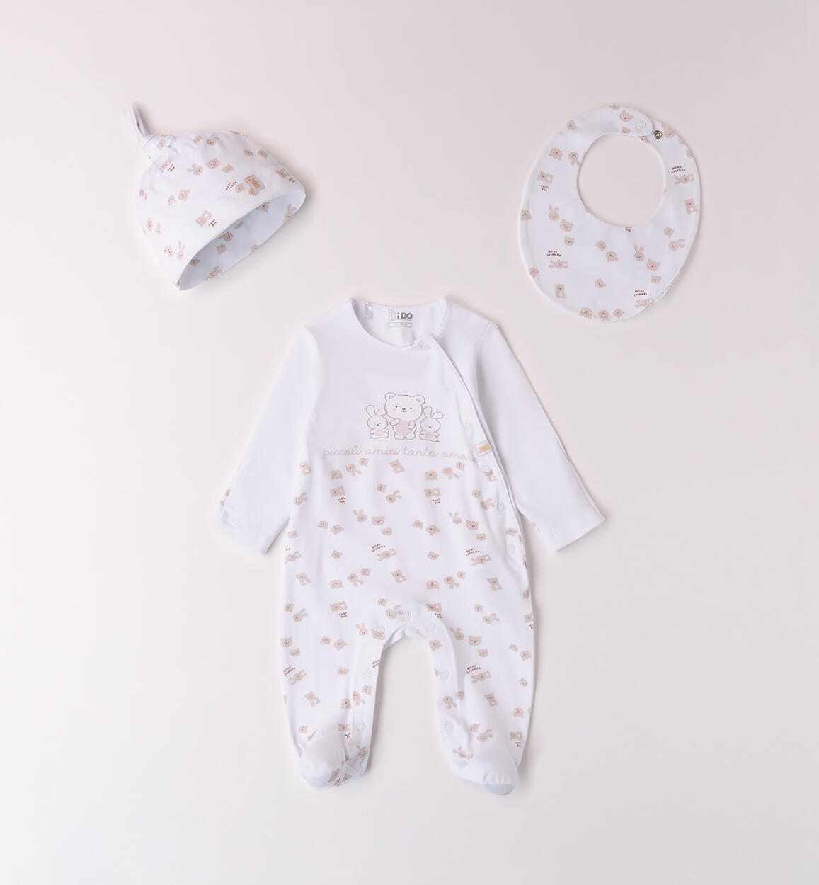 Set neonato 3 pz iDO BIANCO iDO