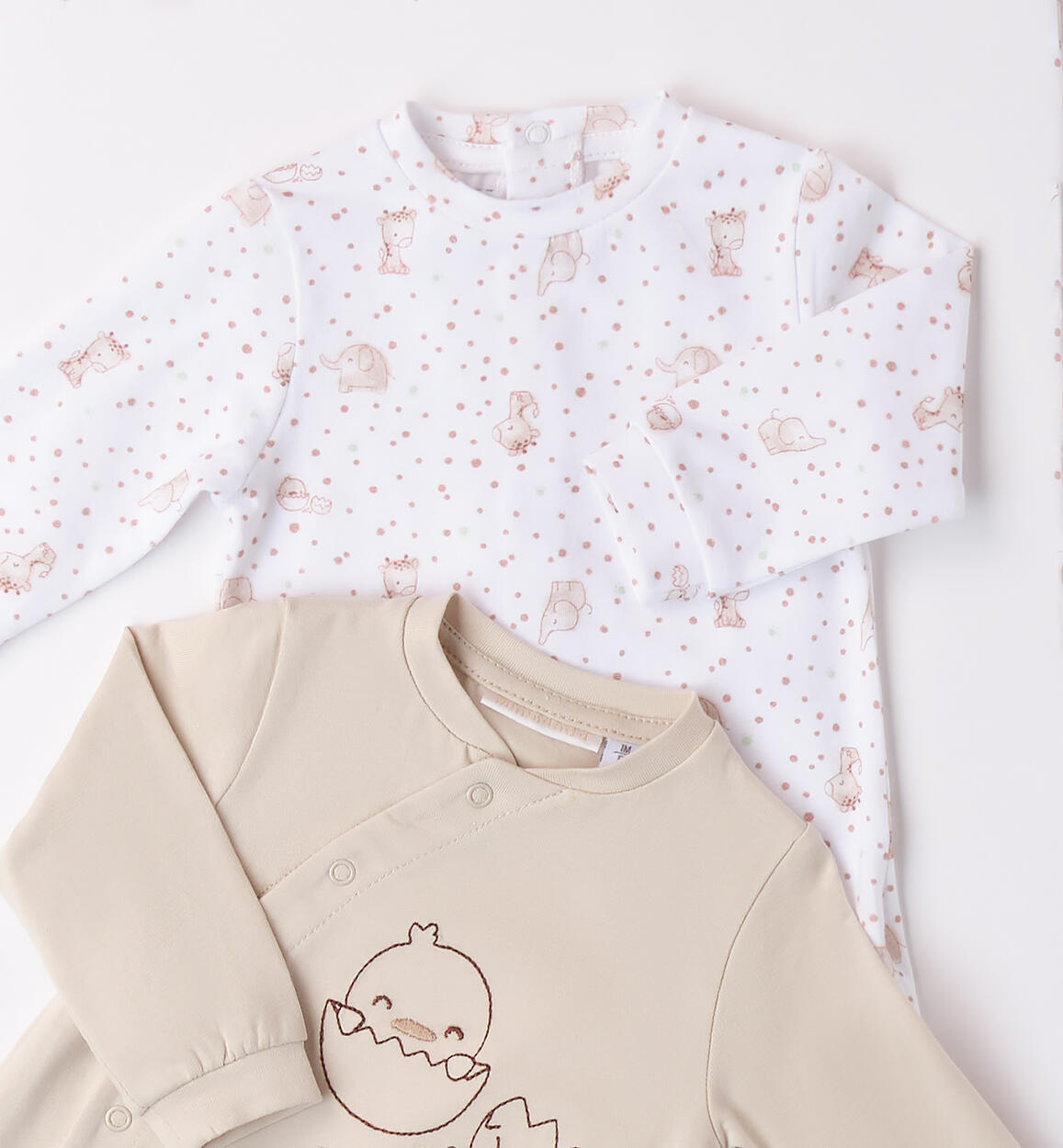 Set Tutine neonato BIANCO-TORTORA-6BEW - 0283B66200