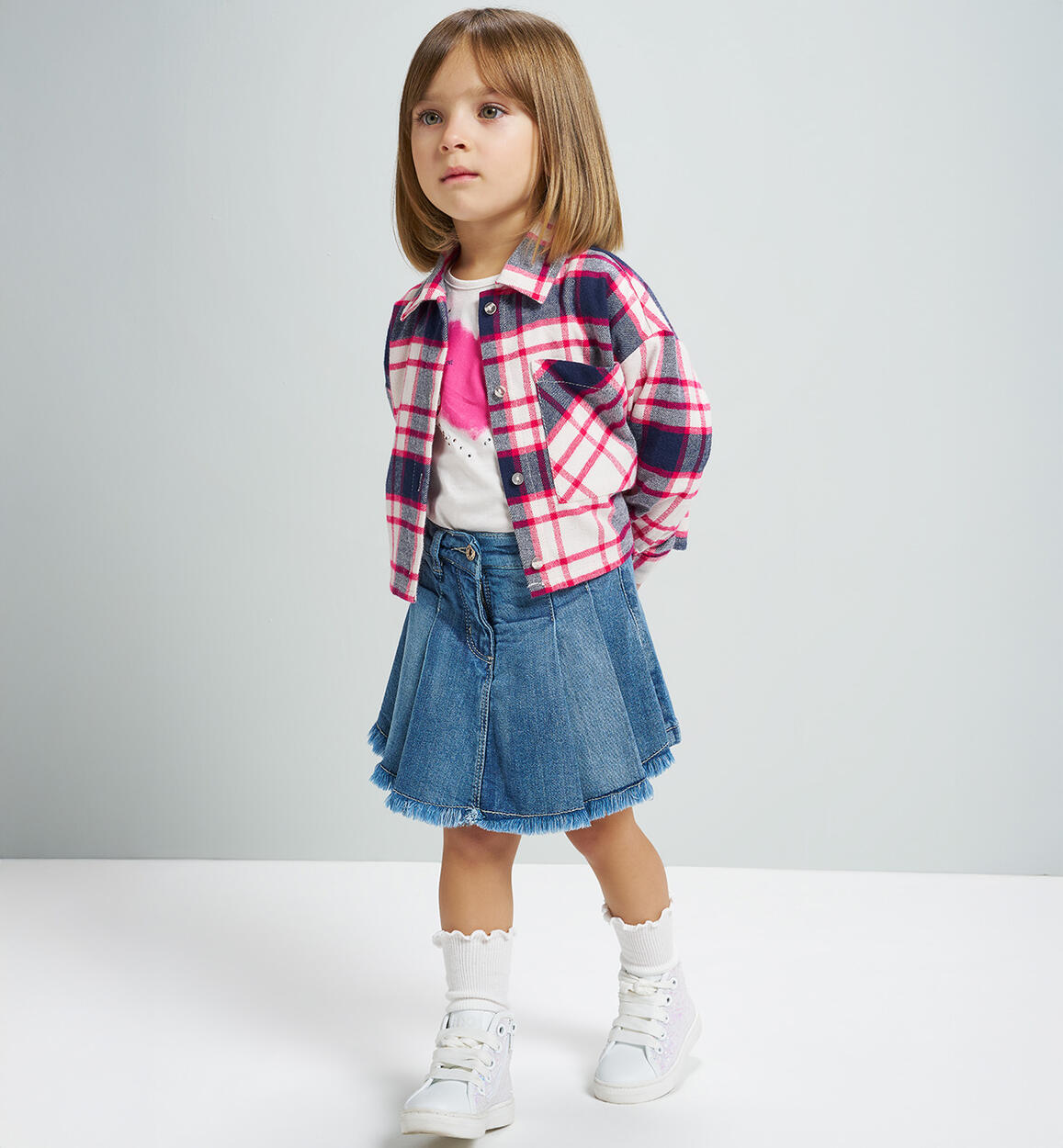 Shorts jeans bambina BLU iDO