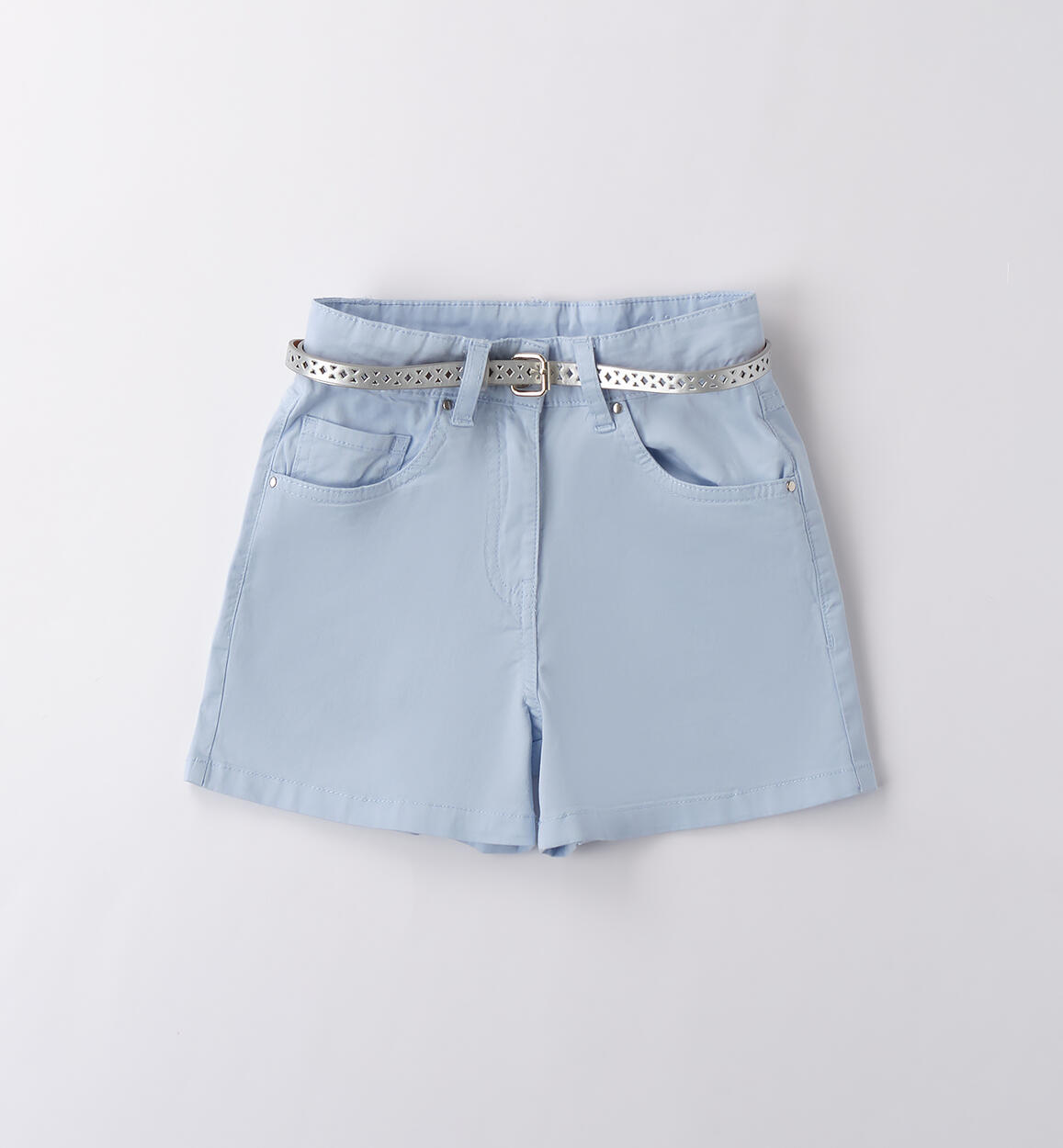 Shorts ragazza con cintura AZZURRO-3811 - 2574B879K1
