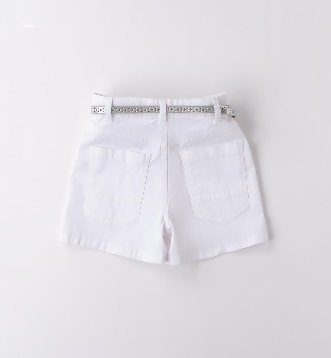 Shorts ragazza con cintura BIANCO-0113 - 2574B879K1