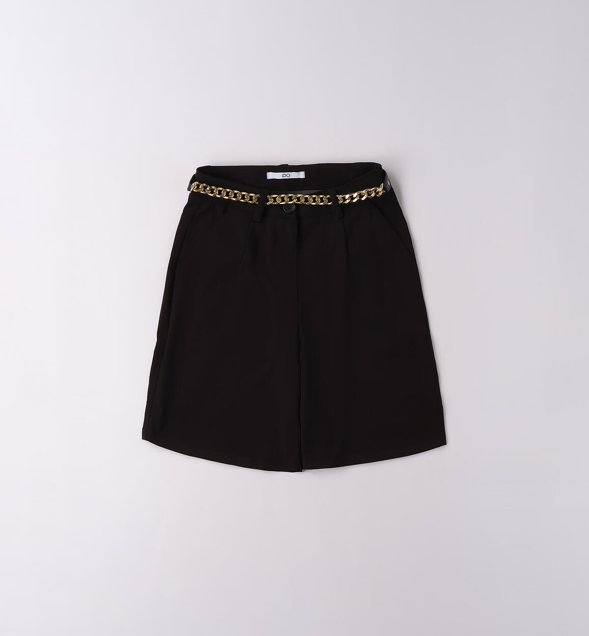 Shorts ragazza con cintura NERO iDO
