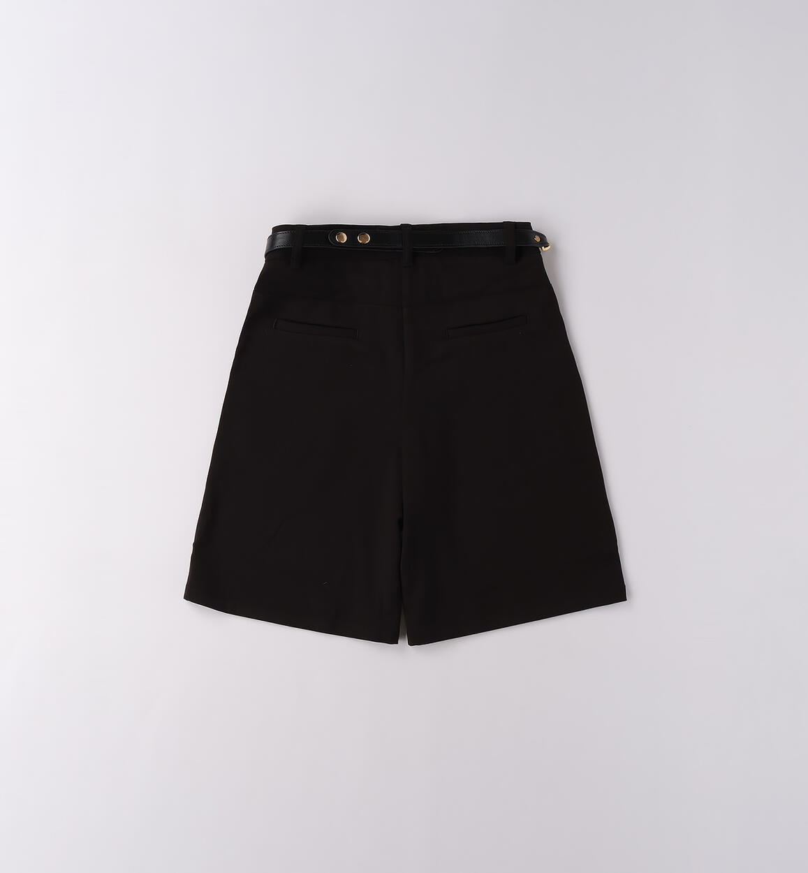 Shorts ragazza con cintura NERO-0658 - 2574F879K1