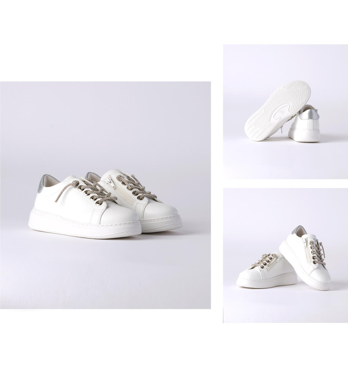 Sneakers da bambina BIANCO iDO