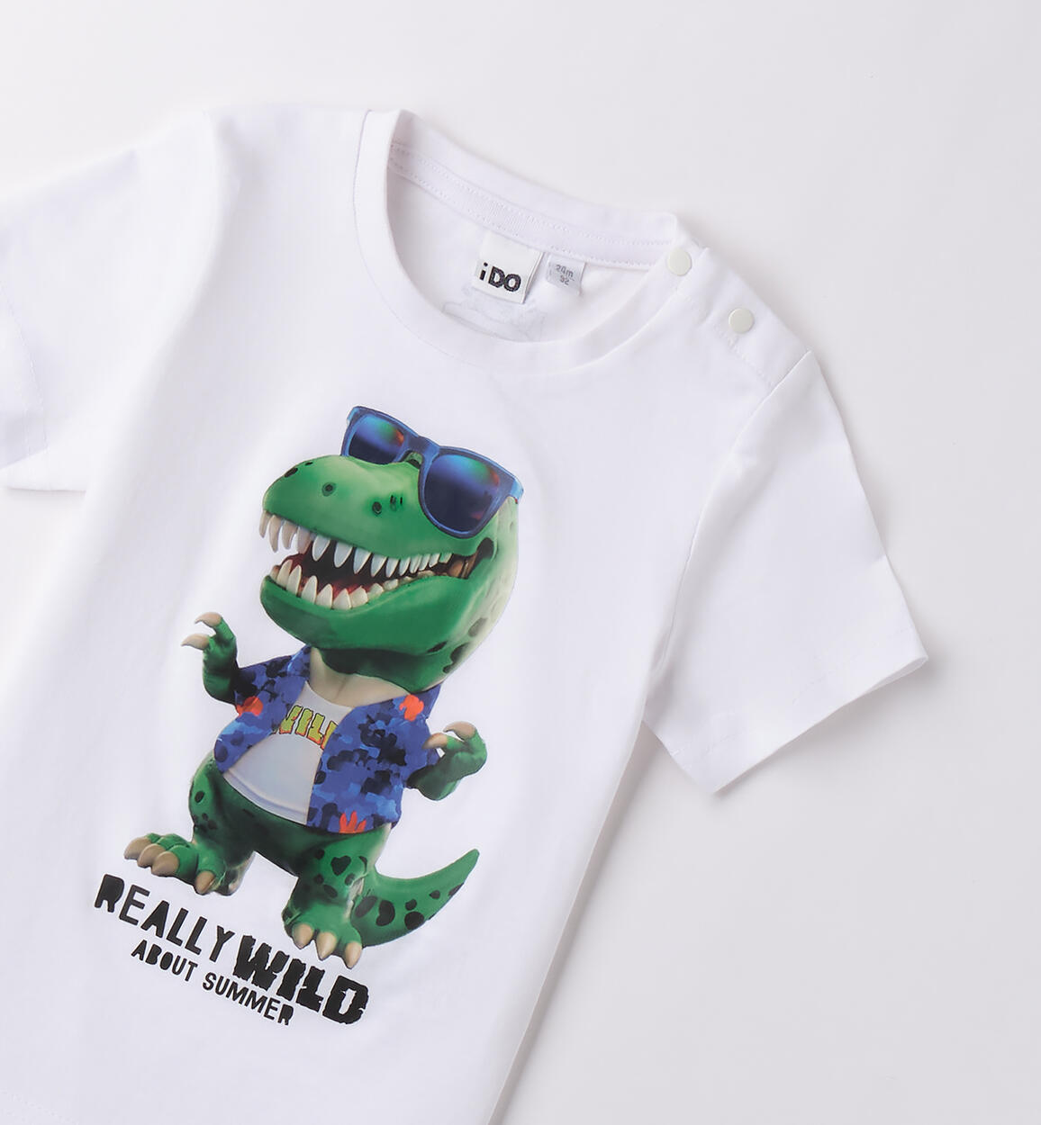 T-shir per bambino in cotone BIANCO-0113 - 1214B46300