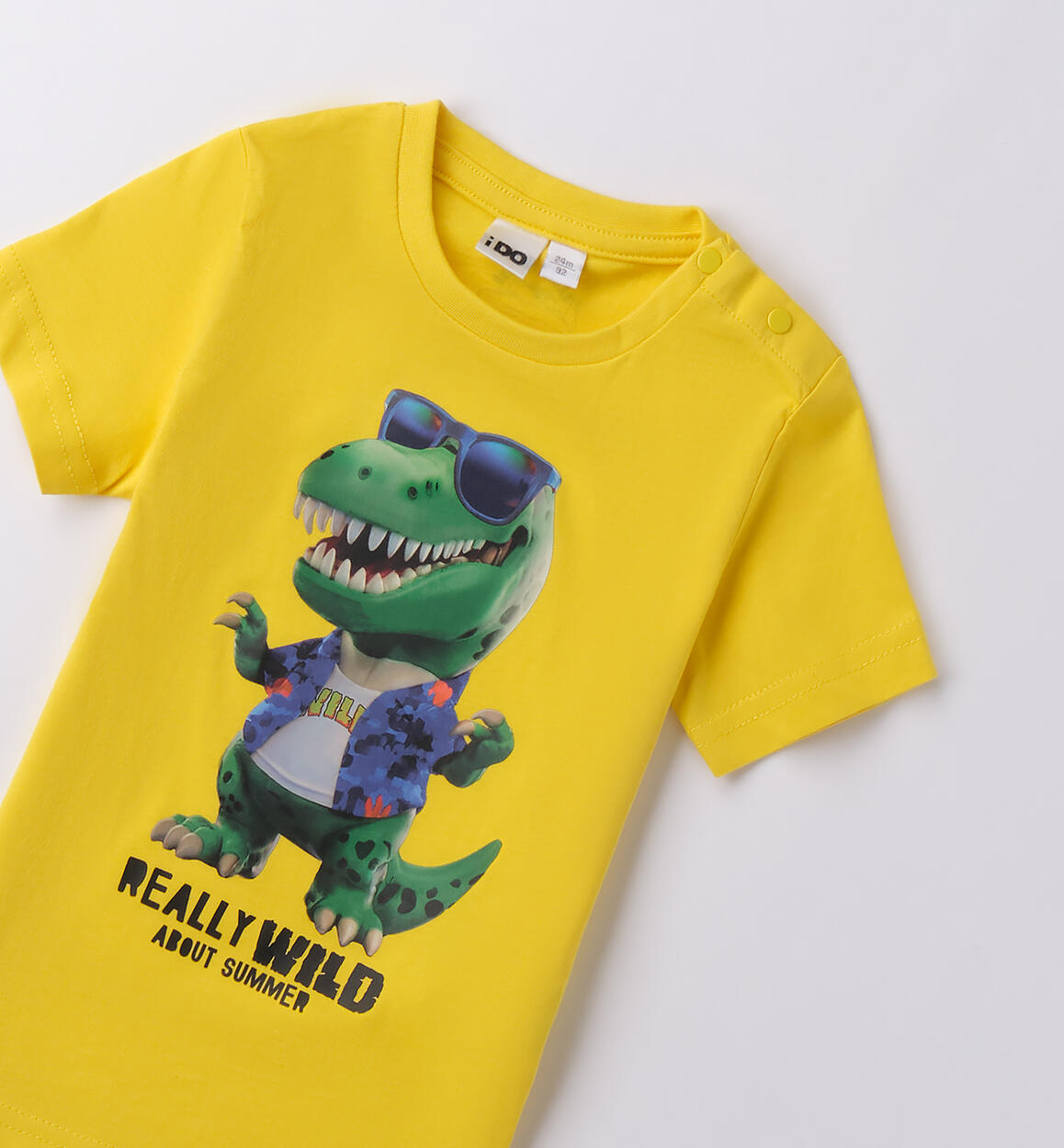 T-shir per bambino in cotone GIALLO-1433 - 1214B46300