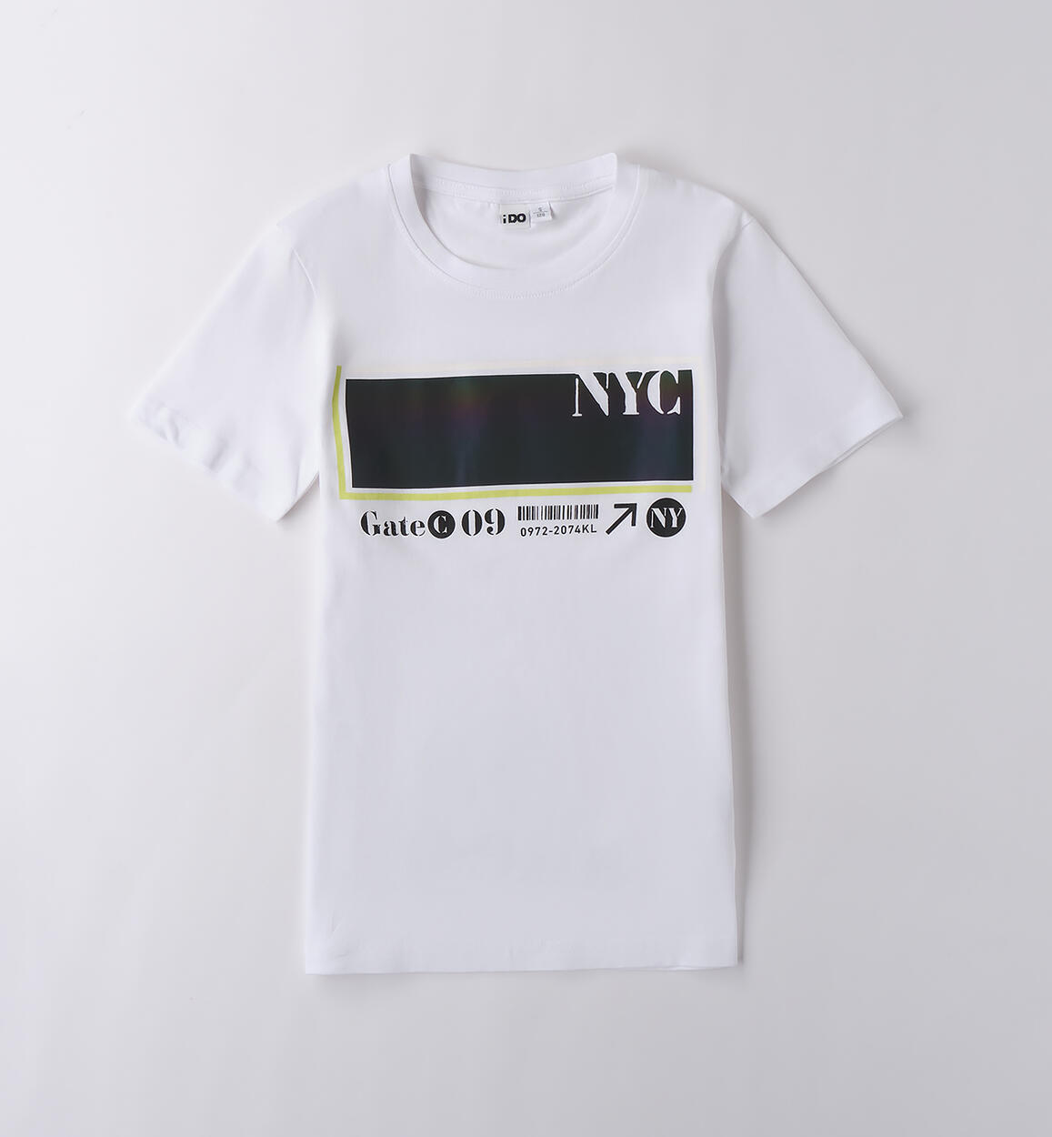 T-shirt 100% cotone ragazzo BIANCO iDO