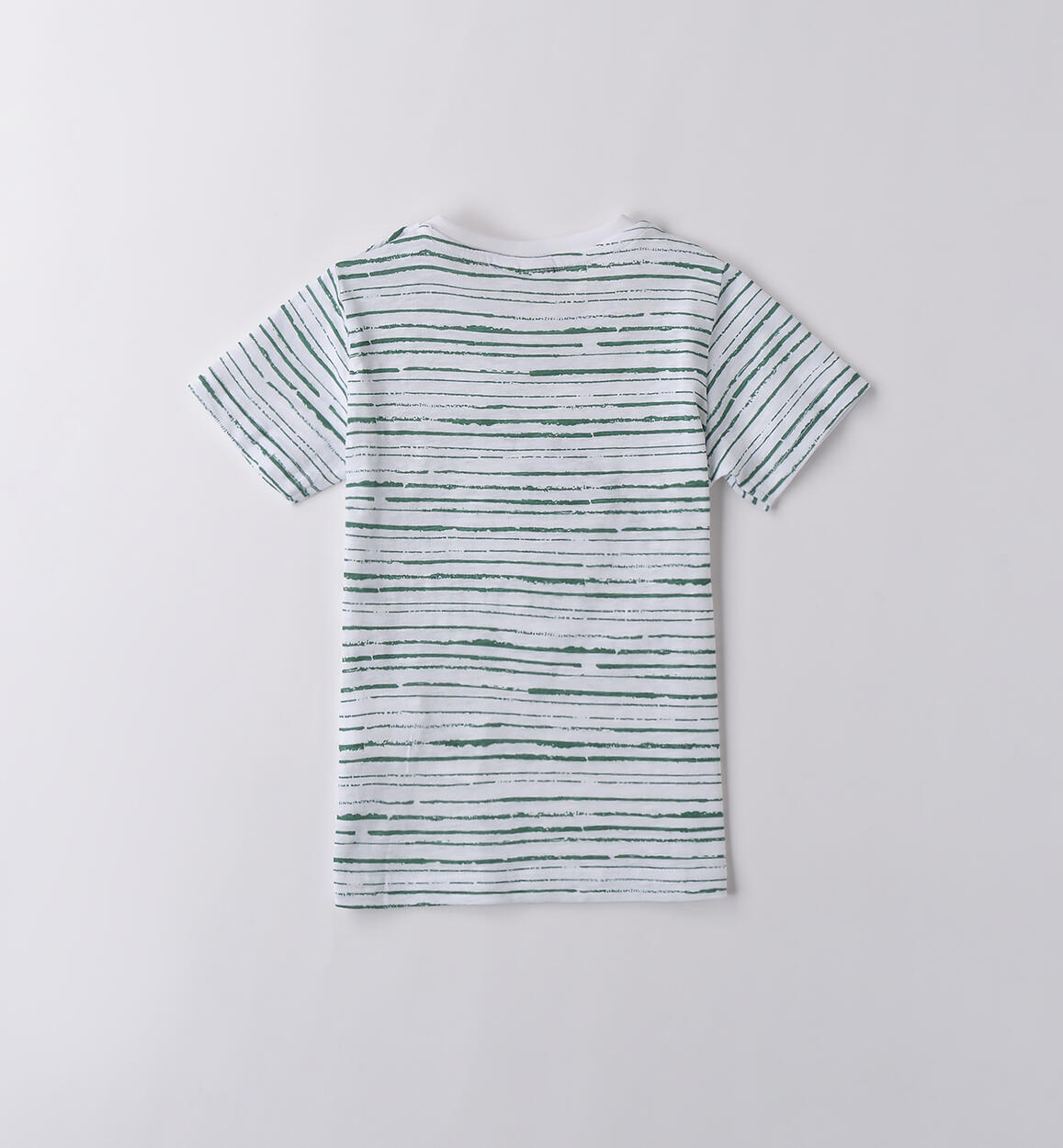 T-shirt a righe bambino BIANCO-VERDE-6BHH - 1214B45500