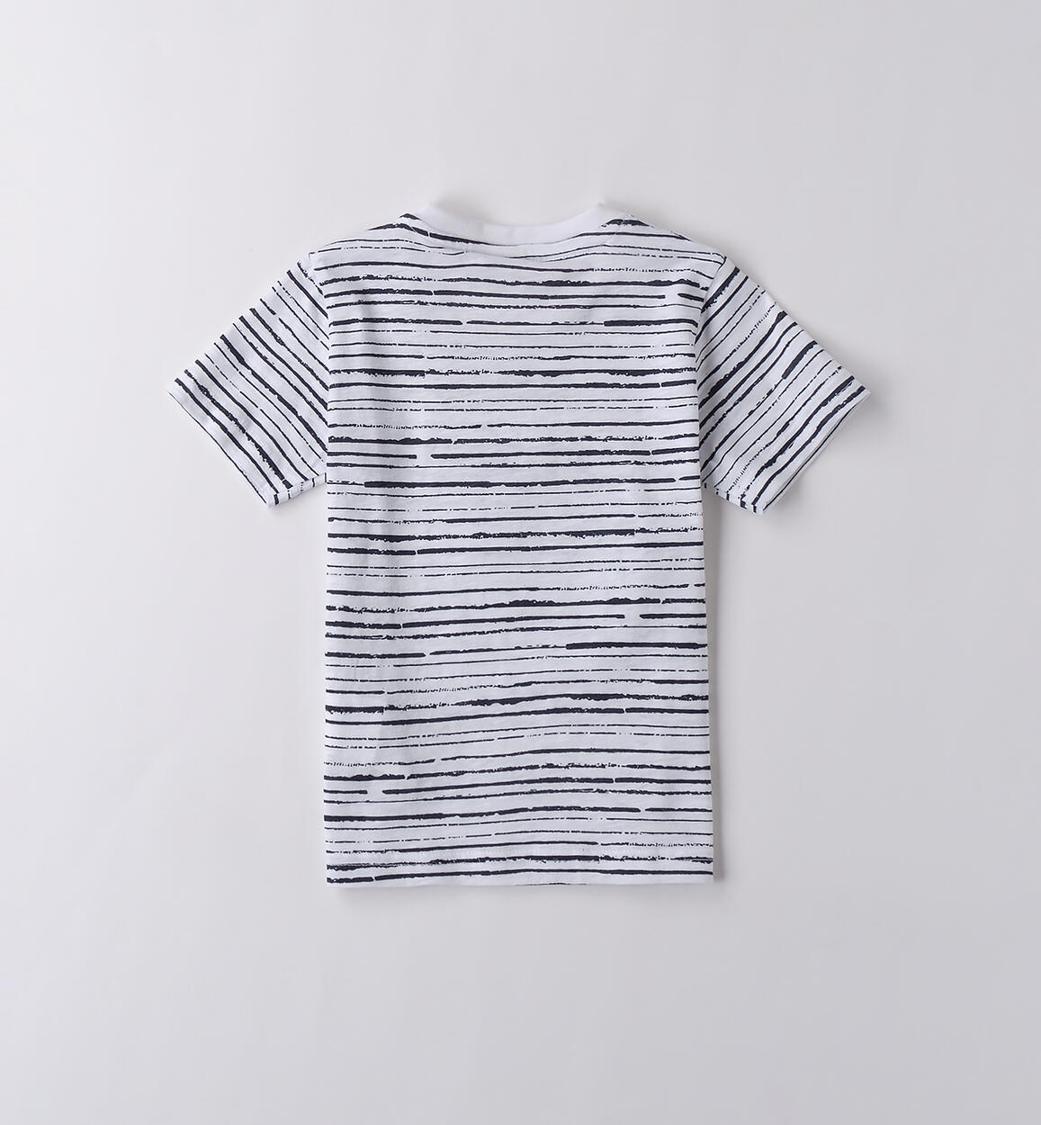 T-shirt a righe bambino BIANCO-BLU-6BQN - 1214B45500