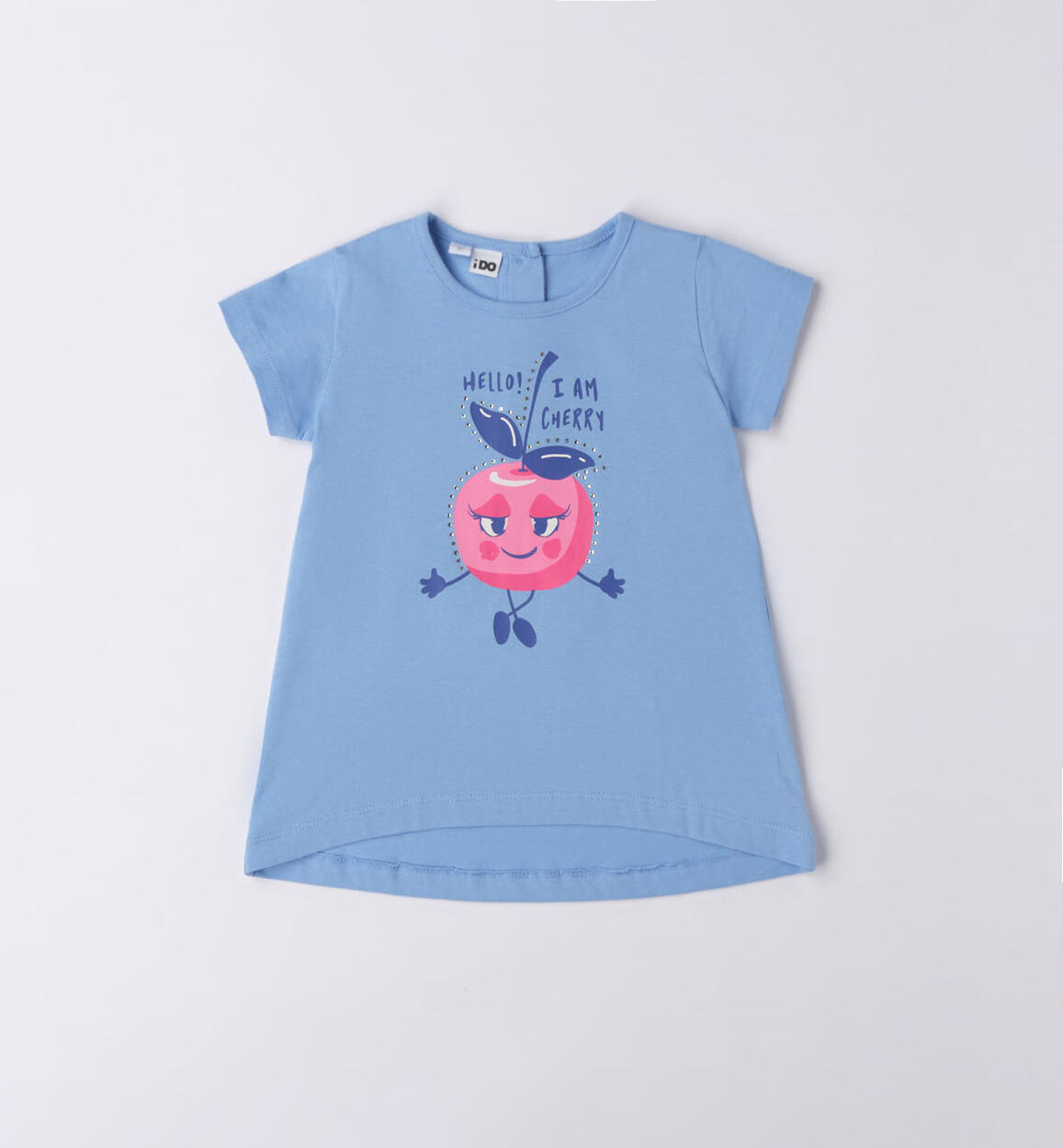 T-shirt bambina 100% cotone BLU iDO