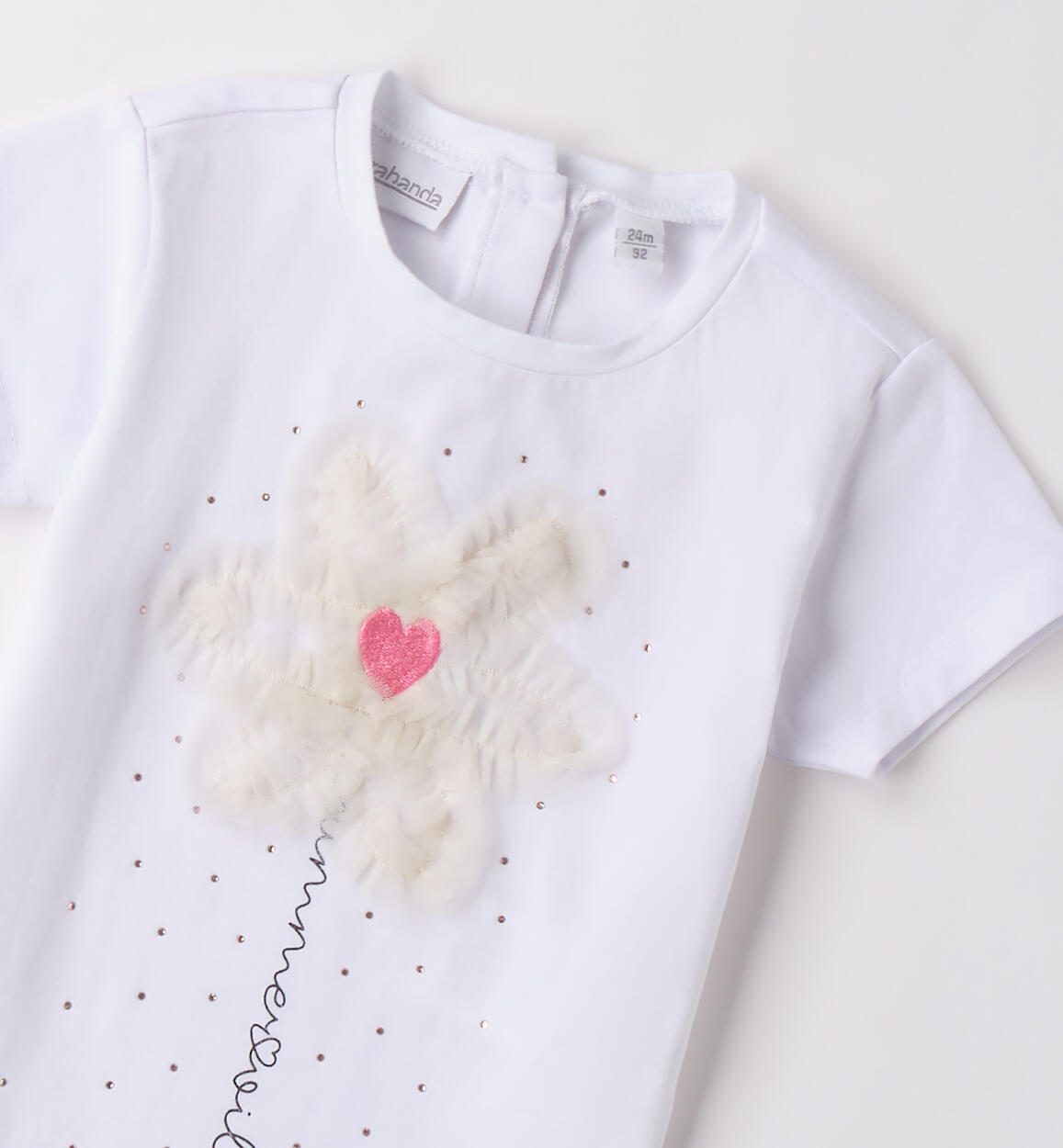 T-shirt bambina con tulle BIANCO-0113 - 1490B31600
