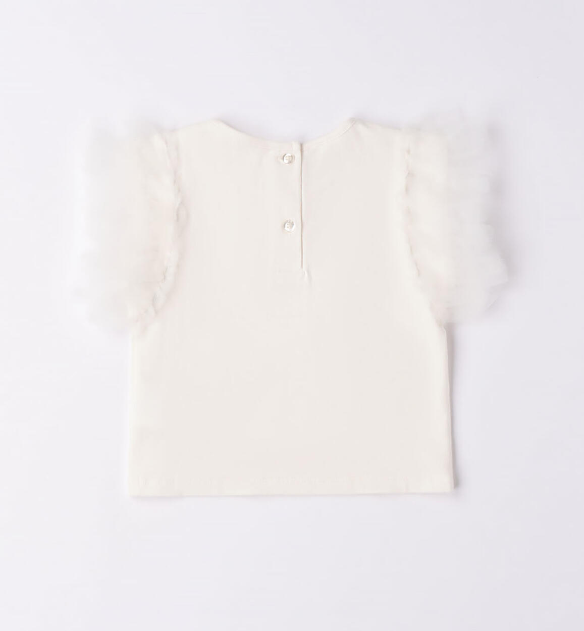T-shirt bambina con tulle PANNA-PANNA-8101 - 1494632000