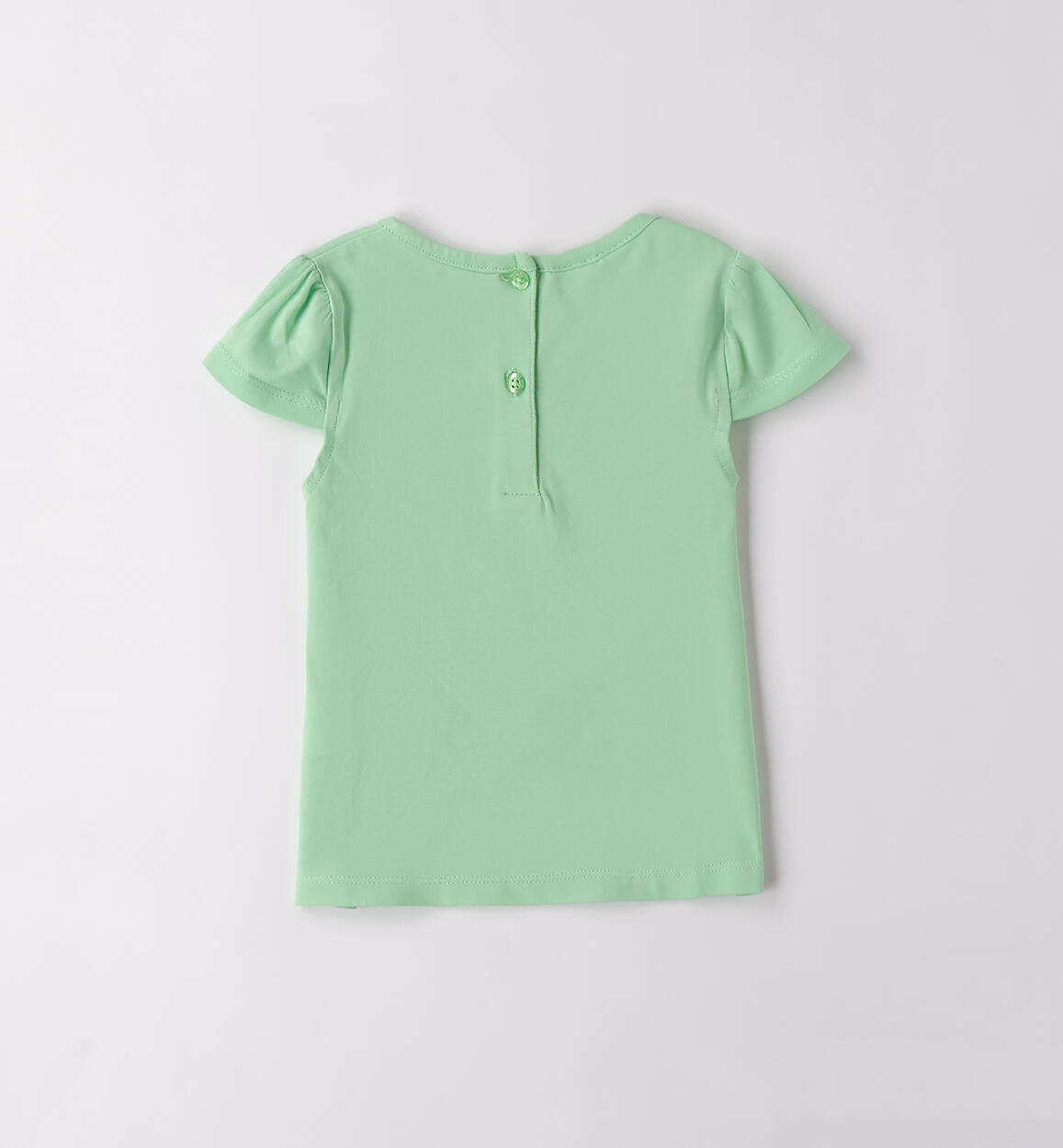 T-shirt bambina manica corta VERDE CHIARO-5021 - 1494B51100