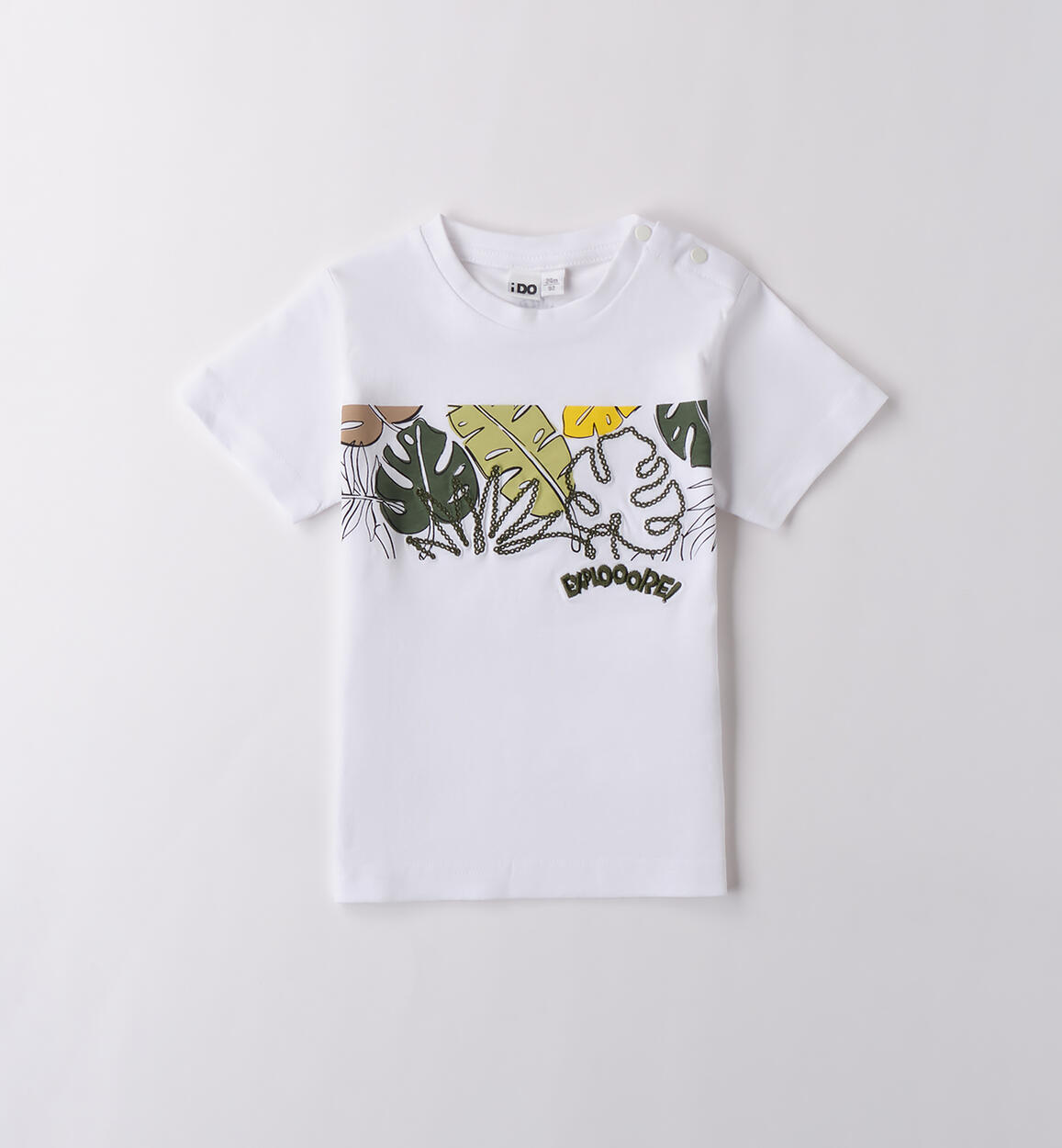 T-shirt bambino 100% cotone BIANCO iDO