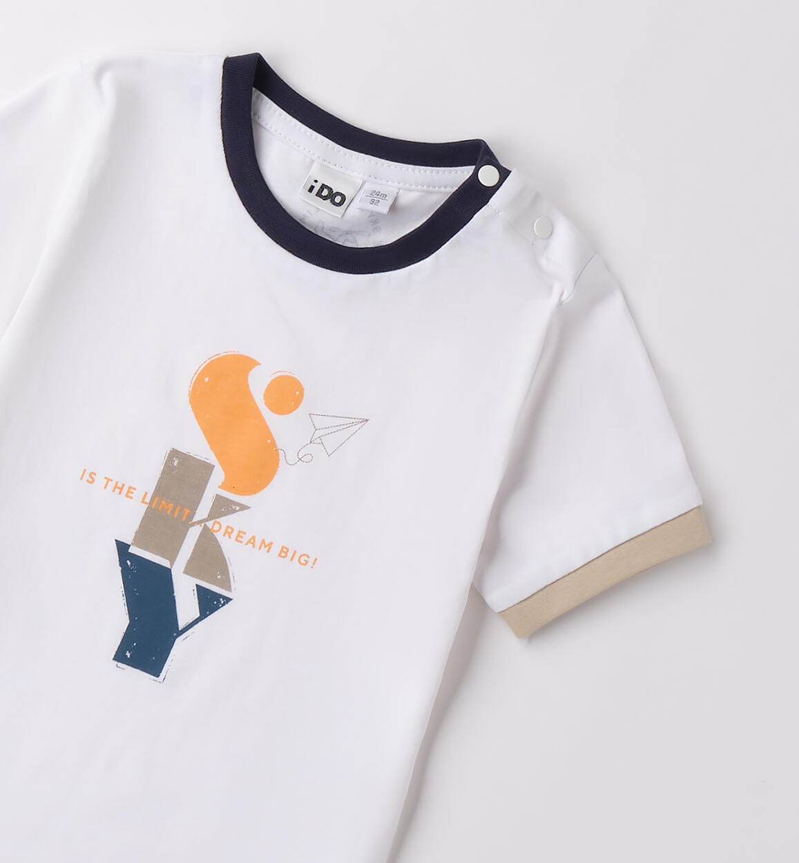 T-shirt bambino 100% cotone BIANCO-0113 - 1214B26700