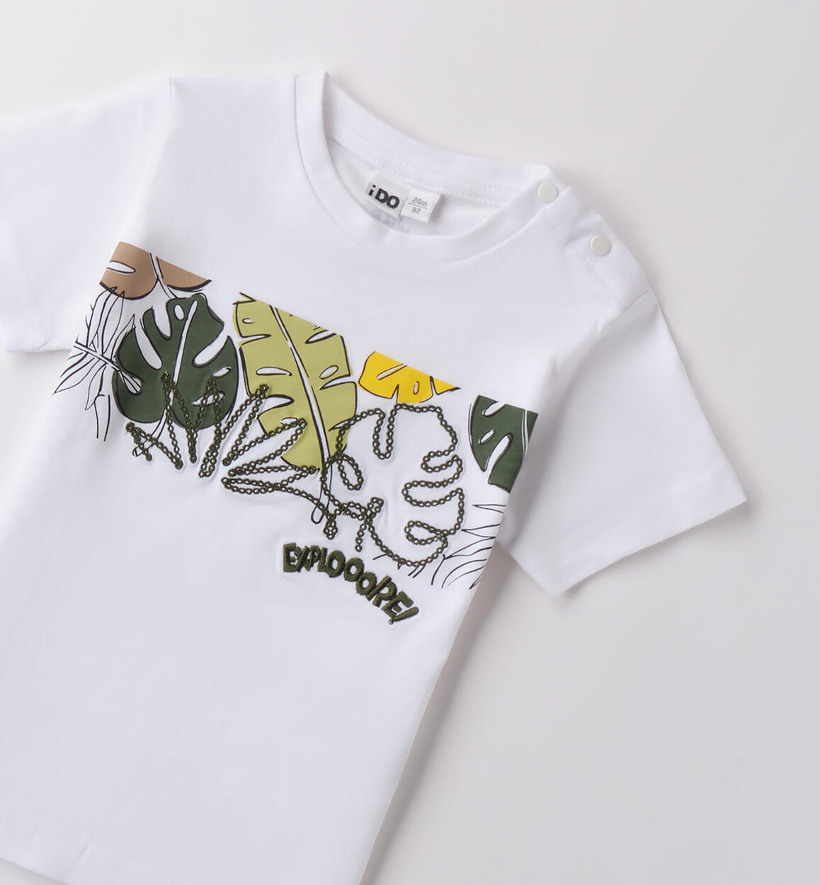 T-shirt bambino 100% cotone BIANCO-0113 - 1214B46100