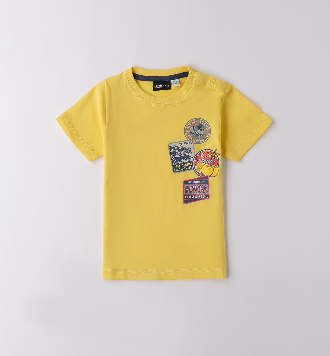 T-Shirt bambino manica corta GIALLO Sarabanda