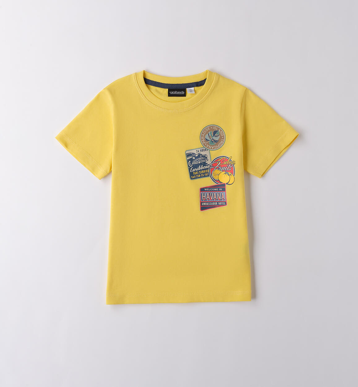 T-Shirt bambino manica corta GIALLO-1456 - 1210B13900